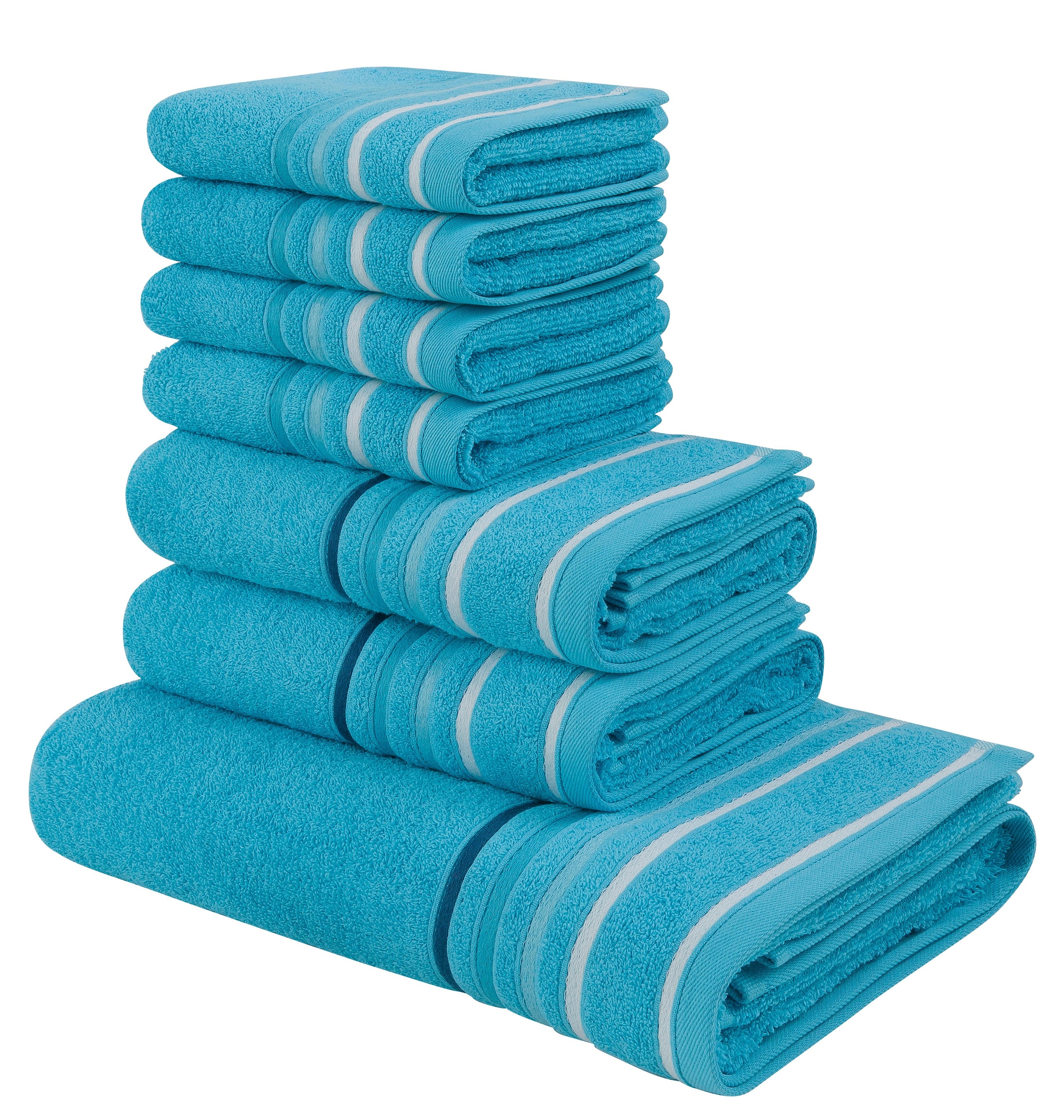 Set tlg., Baumwolle Streifenbordüre, kaufen »Niki«, home 7 aus online Handtuch Handtuchset | Walkfrottee, Set, my 100% mehrfarbiger Jelmoli-Versand mit