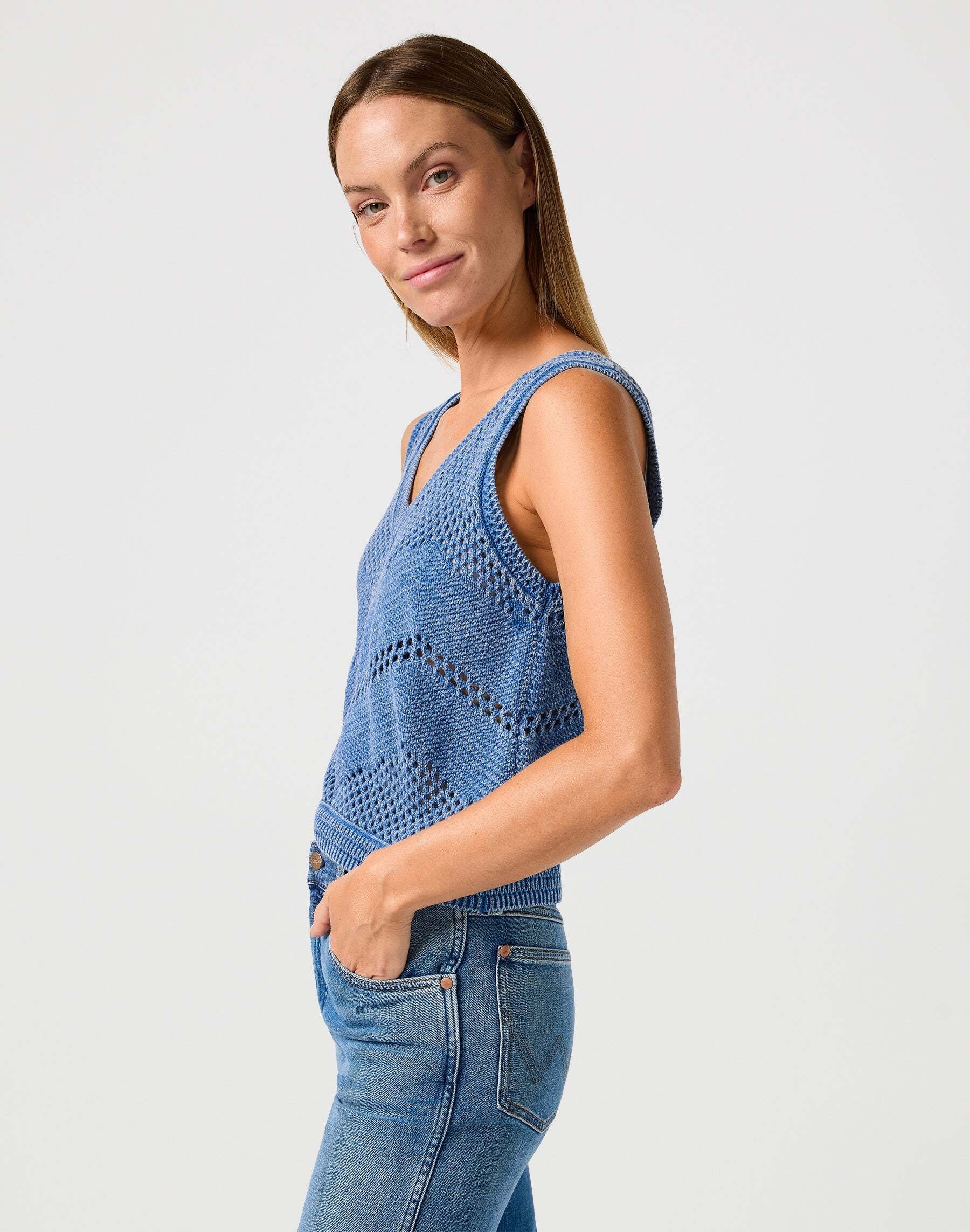 Wrangler Kurzarmshirt »Wrangler Top Sweater Tank«