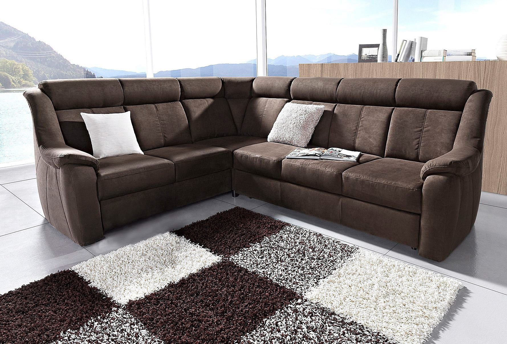 sit&more Ecksofa "Basel L-Form" wahlweise mit Relaxfunktion