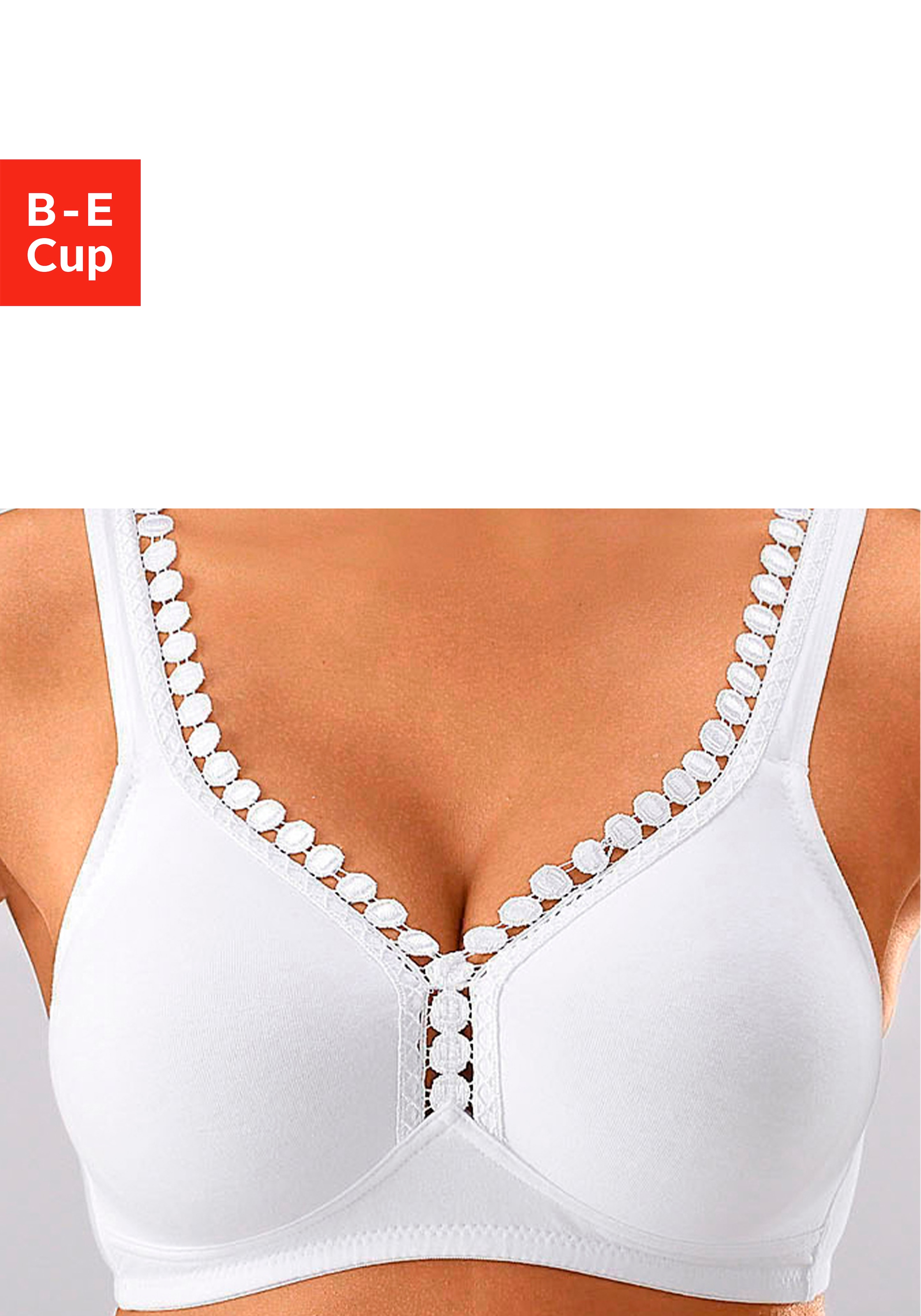 petite fleur by Lascana Soft-BH ohne Bügel, Baumwoll-Qualität – auch für grosse Grössen, bequemer BH