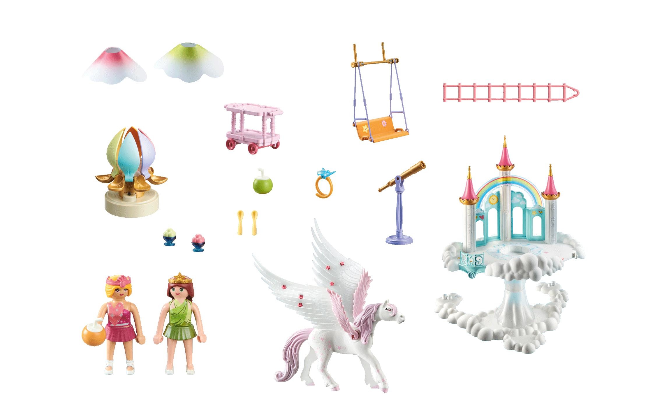Playmobil® Spielbausteine »Princess Magic Himmlisches Regenbogenschloss 71359«, (114 St.)