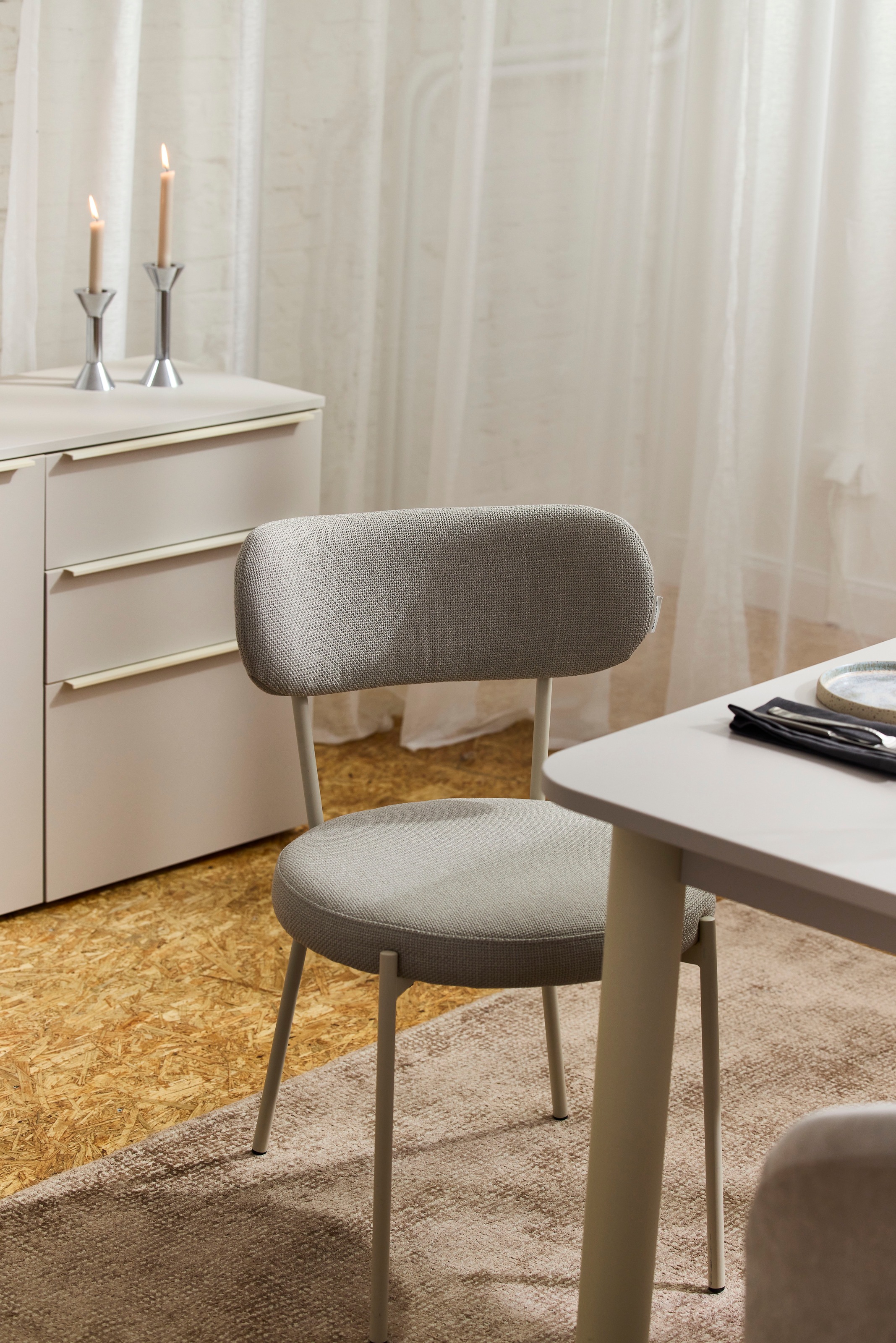 TOM TAILOR HOME 4-Fussstuhl »SOFT PAD CHAIR«, (Set), 2 St., Webstoff, Esszimmerstuhl, 4-Fussgestell, mit Rückenausschnitt