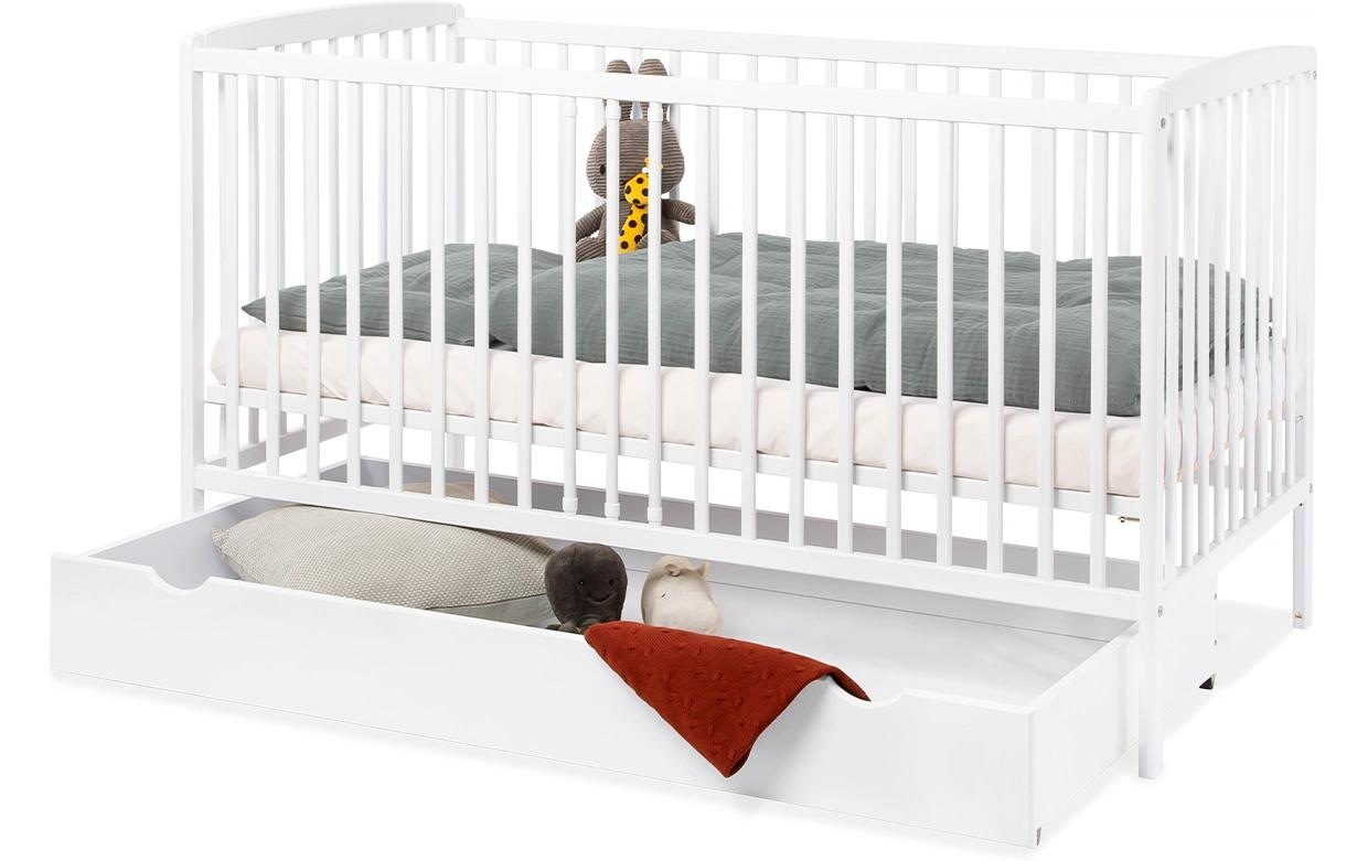 Pinolino® Bettschubkasten »Malte«, Teilmassiv: Kiefer, weiss lackiert