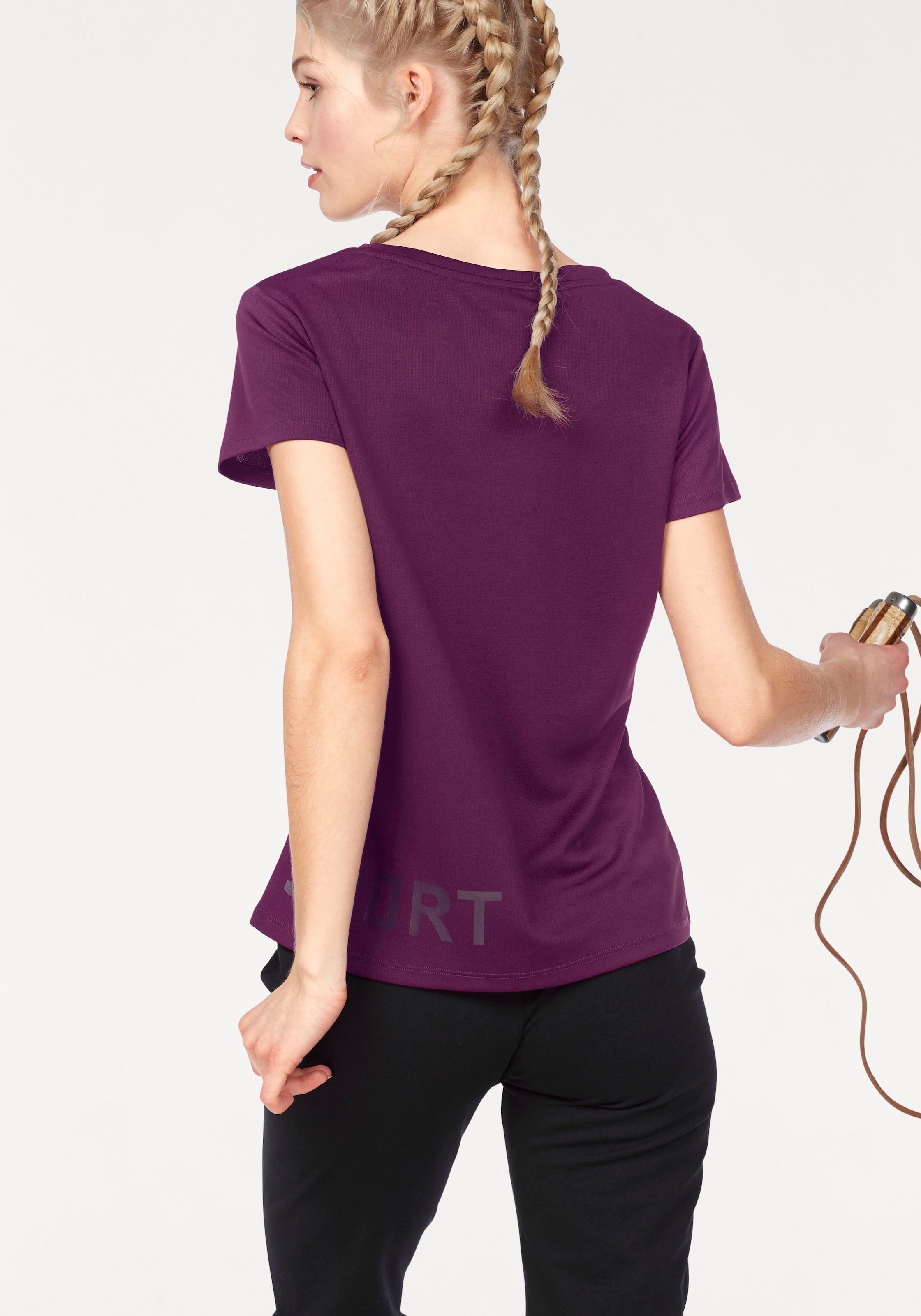 H.I.S Funktionsshirt, (Spar-Set, 2er-Pack), figurbetonter Schnitt, sportlicher Look, mit trendigem Logodruck