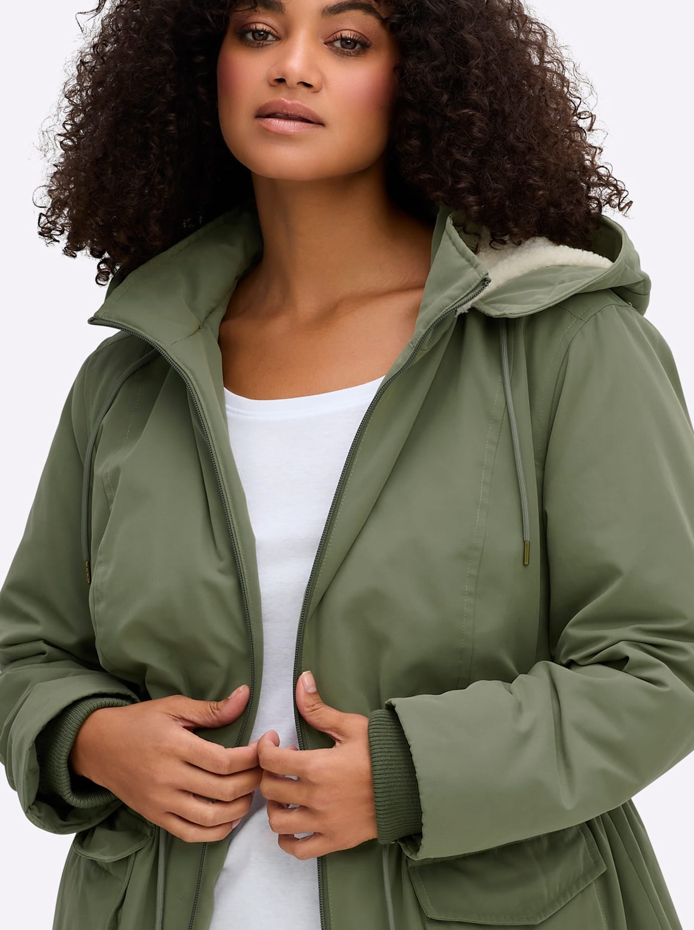Sheego Parka, mit Kapuze