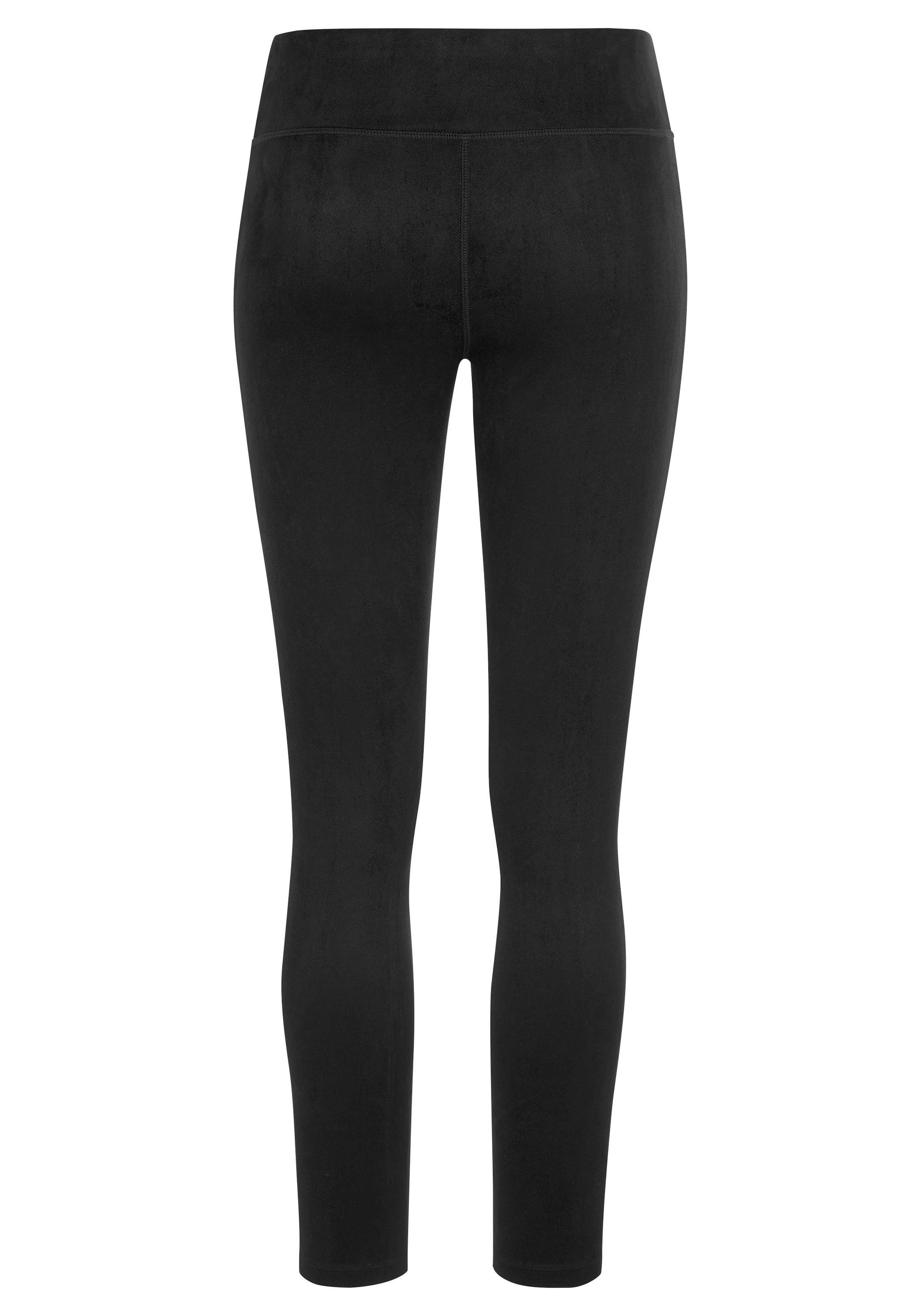 LASCANA Leggings, in Velourleder-Optik