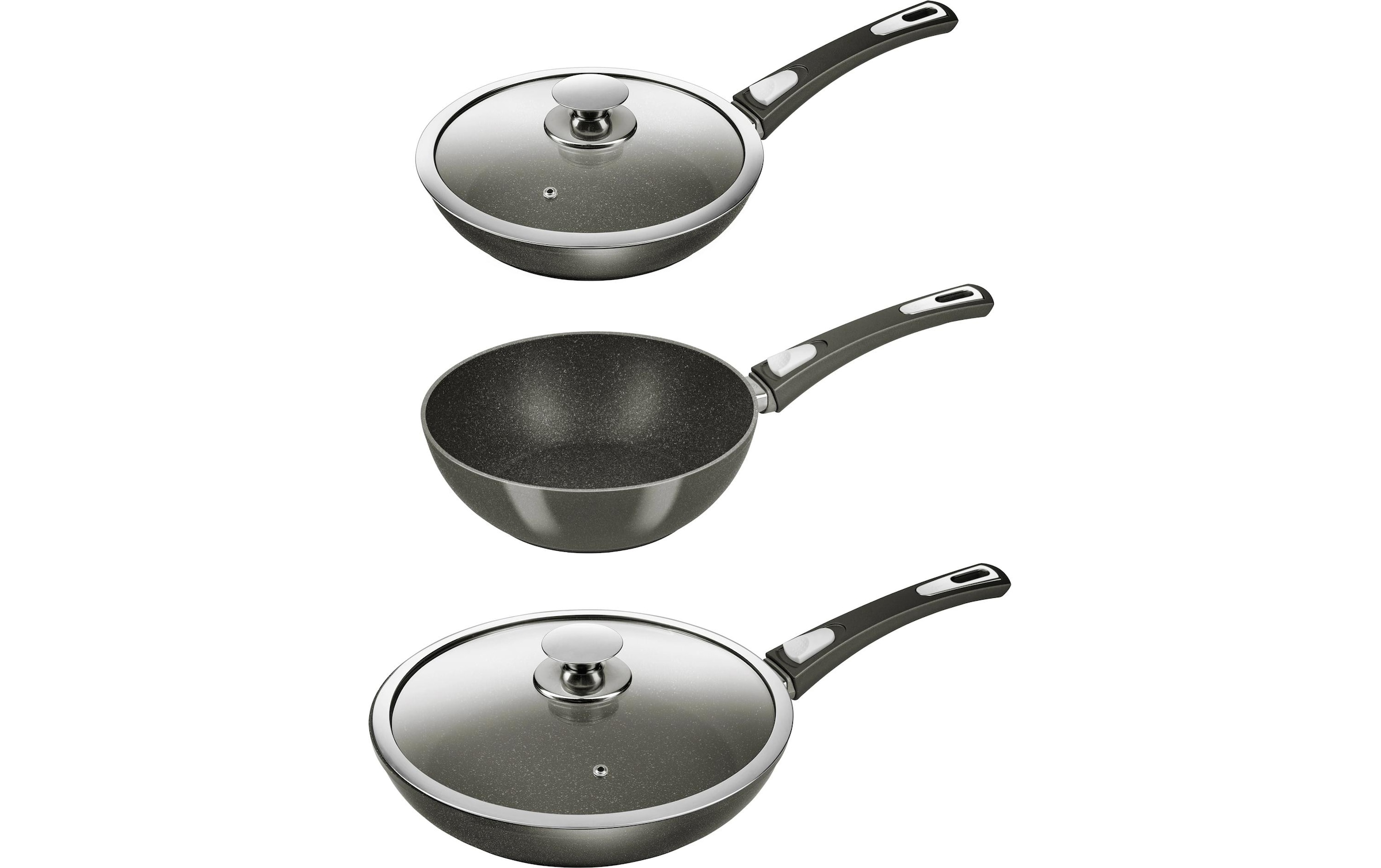Genius Pfannen-Set »Set 20 cm/24 cm/28 cm«, Edelstahl