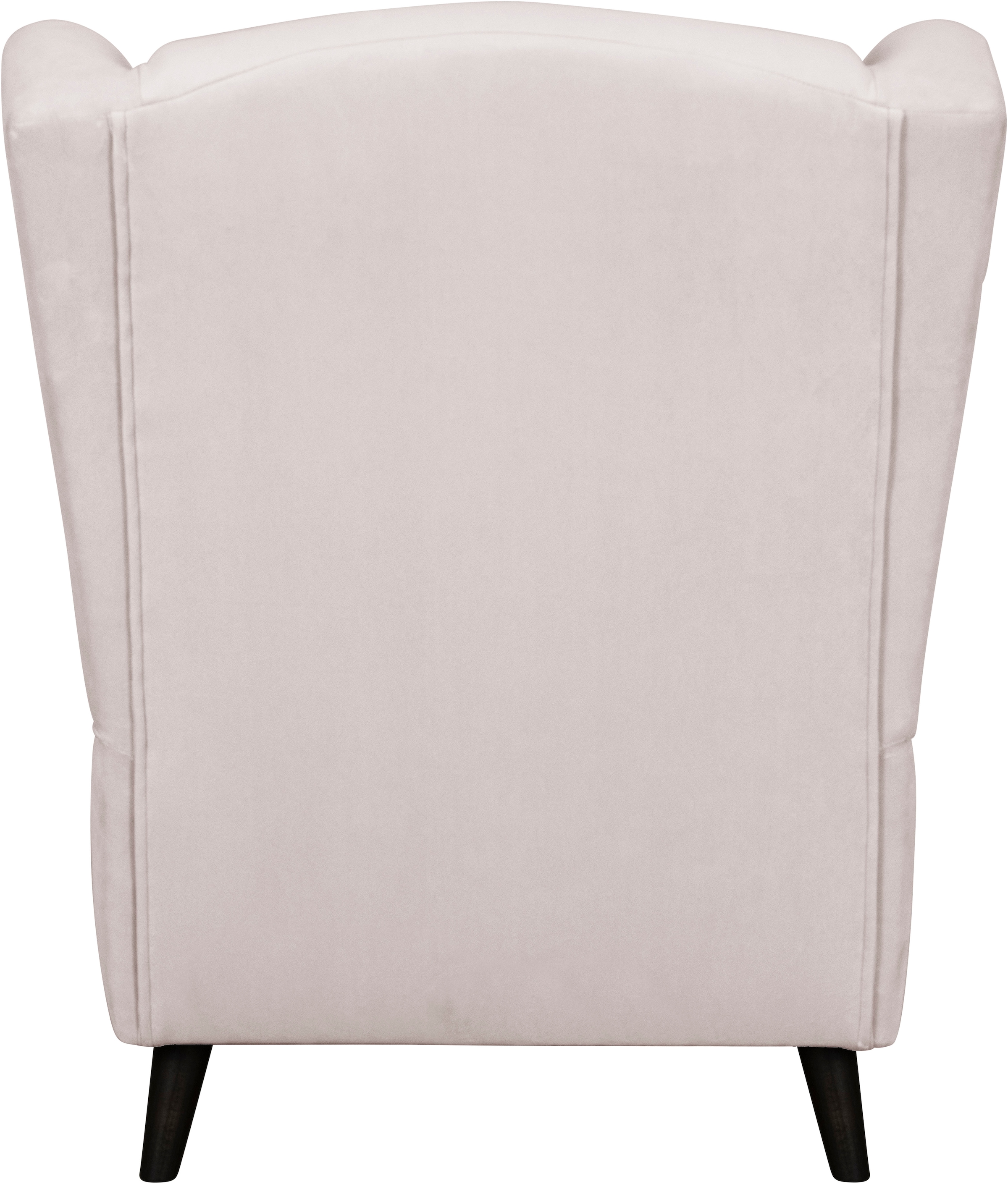 Home affaire Sessel »Ohrensessel CHISTELLE, wahlweise mit Polsterhocker«, mit Wellenunterfederung, Masse: B/T/H: 81/87/99 cm
