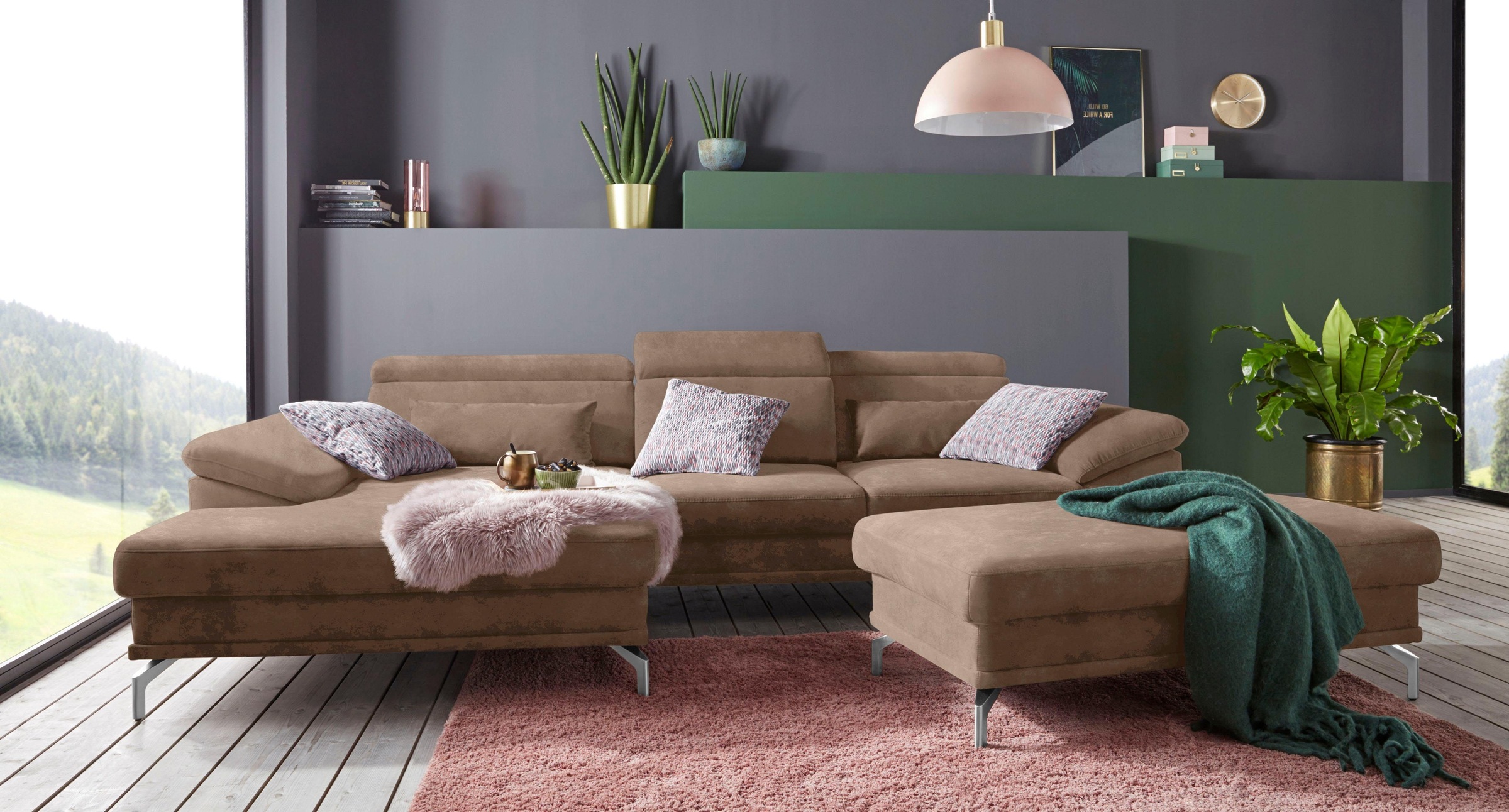 sit&more Ecksofa »Scorpio L-Form«, inklusive Sitztiefenverstellung, wahlweise mit Kopfverstellung