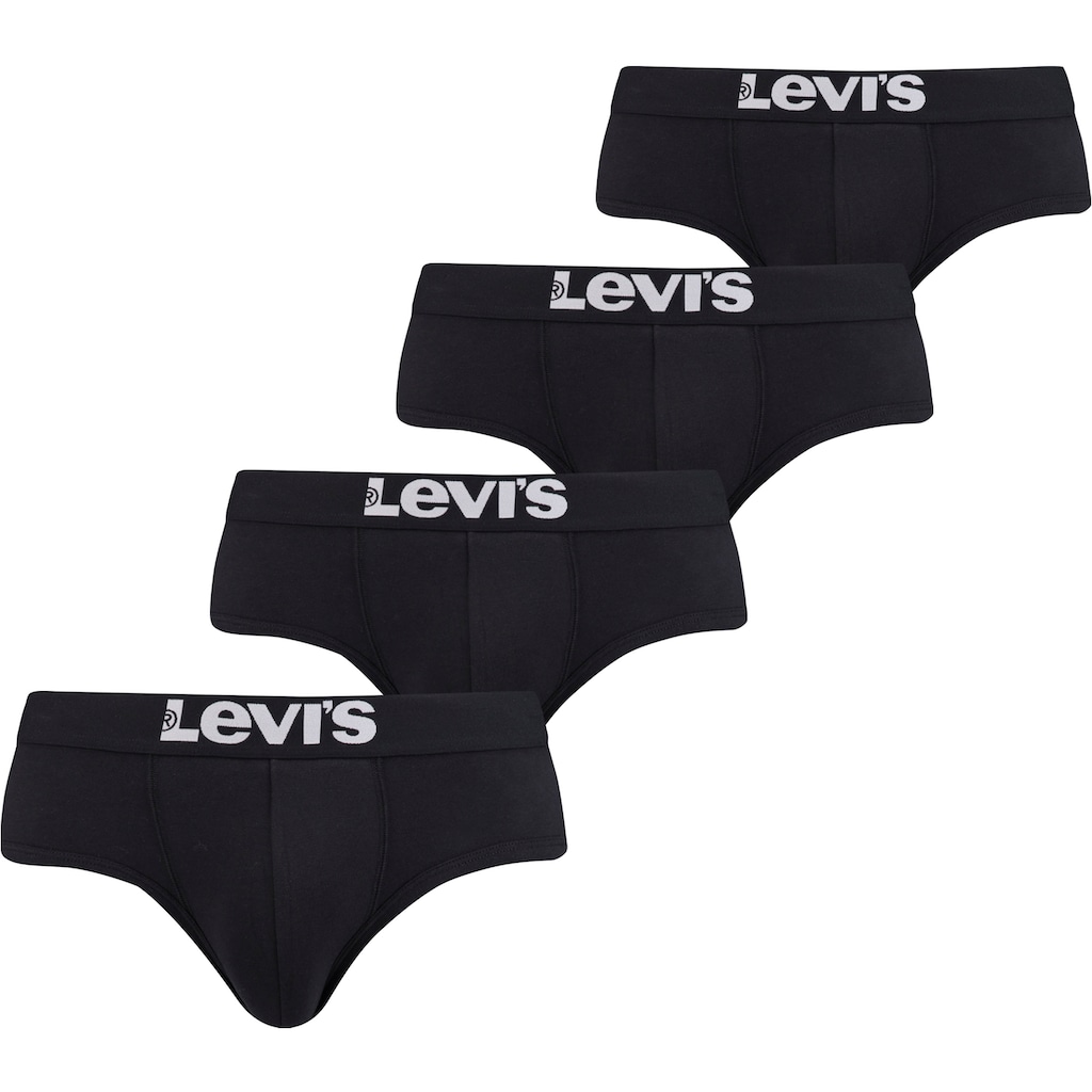 Levi's® Slip, (Packung, 4 St.), mit Logo-Webbund