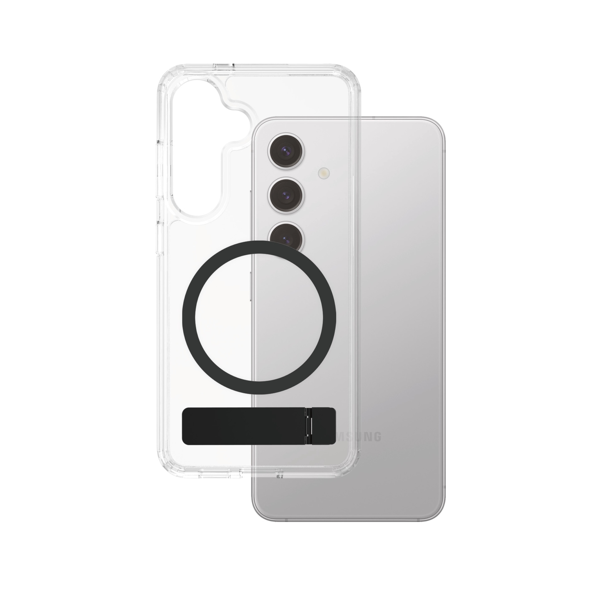 CARE by PanzerGlass Handyhülle »Magnetic QI Compatible Kickstand Case für Samsung Galaxy S25«, Backcover, Schutzhülle, Handyschutzhülle, Case, Schutzcase, stossfest
