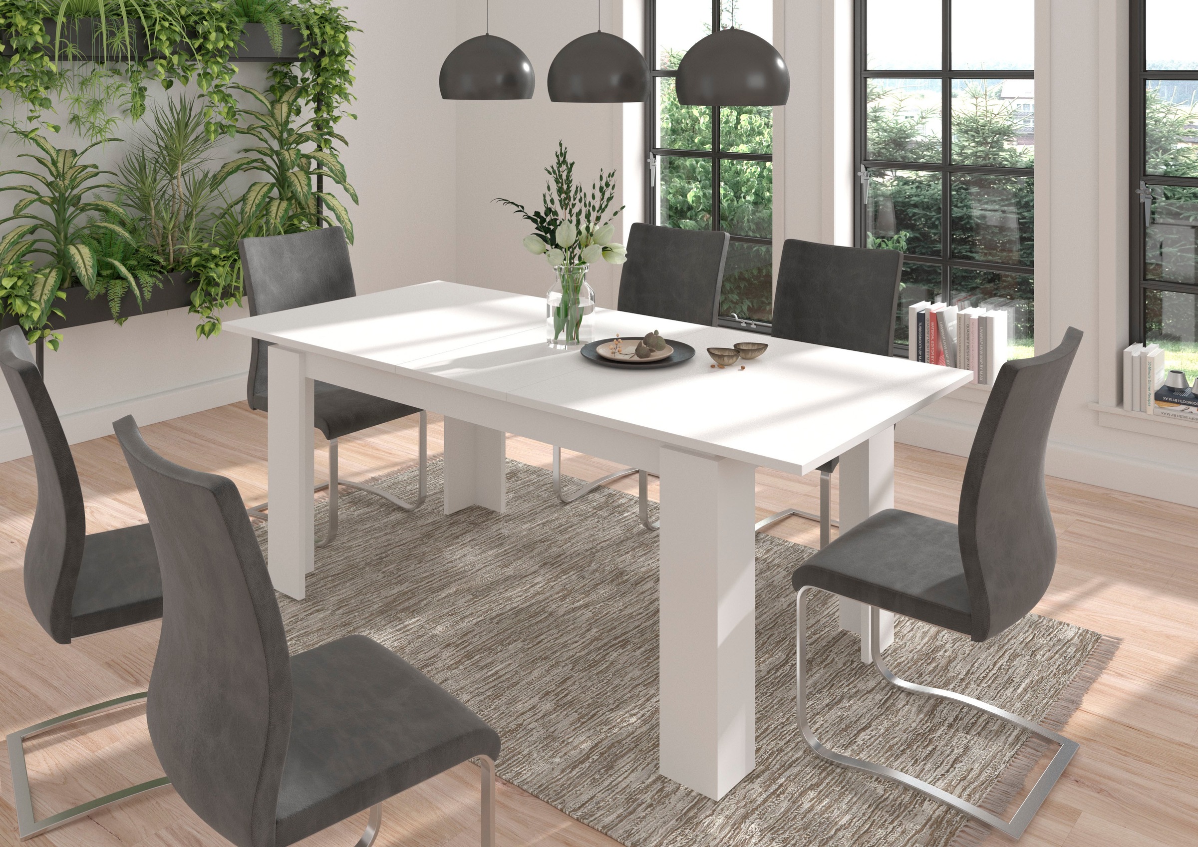 INOSIGN Esstisch »Kalmar, rechteckig, 160 cm ausziehbar auf 200 cm, inkl. Einlegeplatte«, Esszimmertisch, Tisch, Küchentisch, dining table