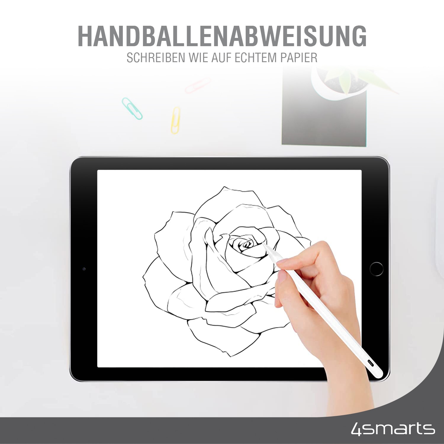 4smarts Eingabestift »Pencil Pro 3 für Apple iPad / iPad Pro«, aktiver Eingabestift, kapazitiv, USB-C