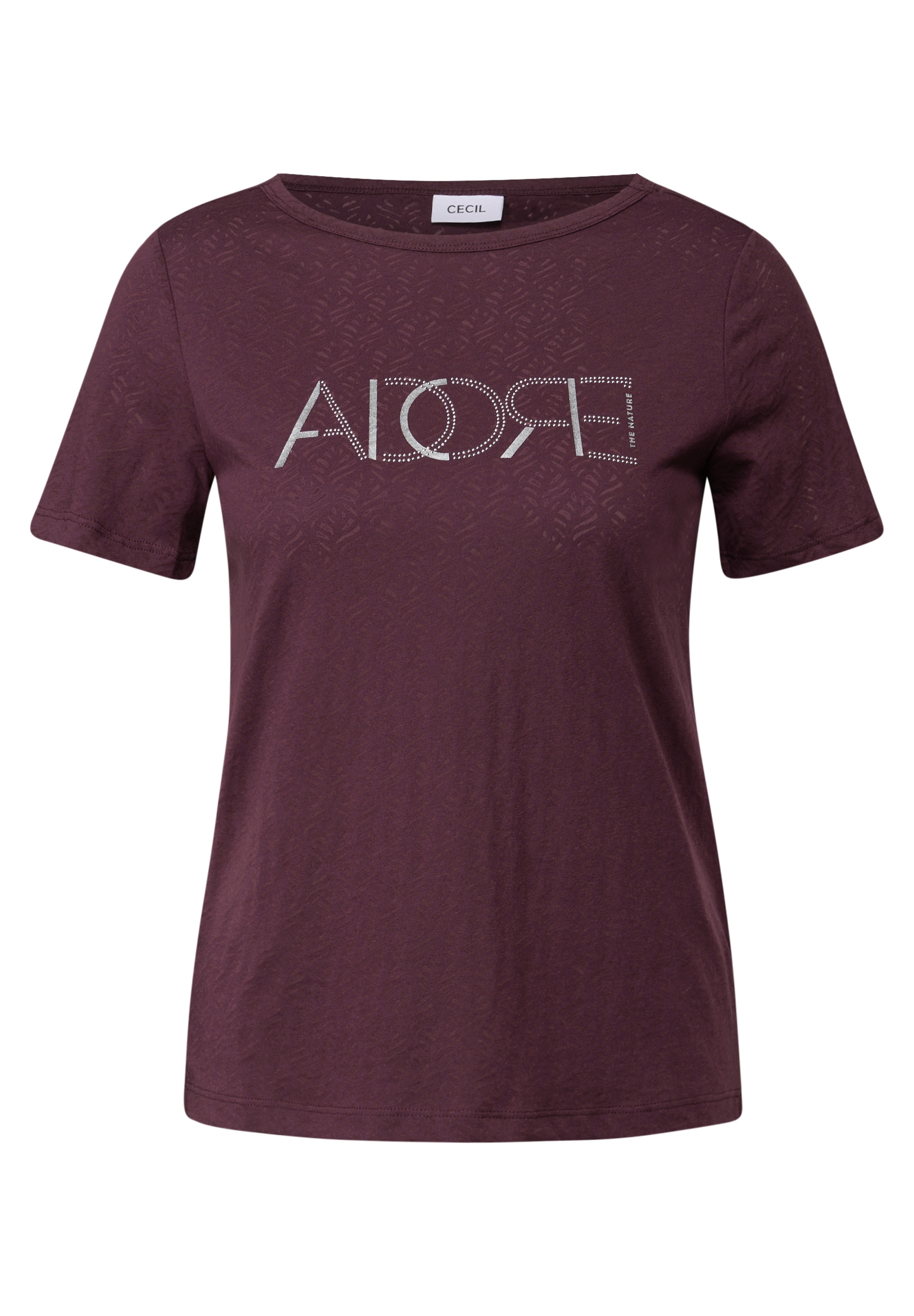 Cecil T-Shirt, in Ausbrenner-Optik mit Wording