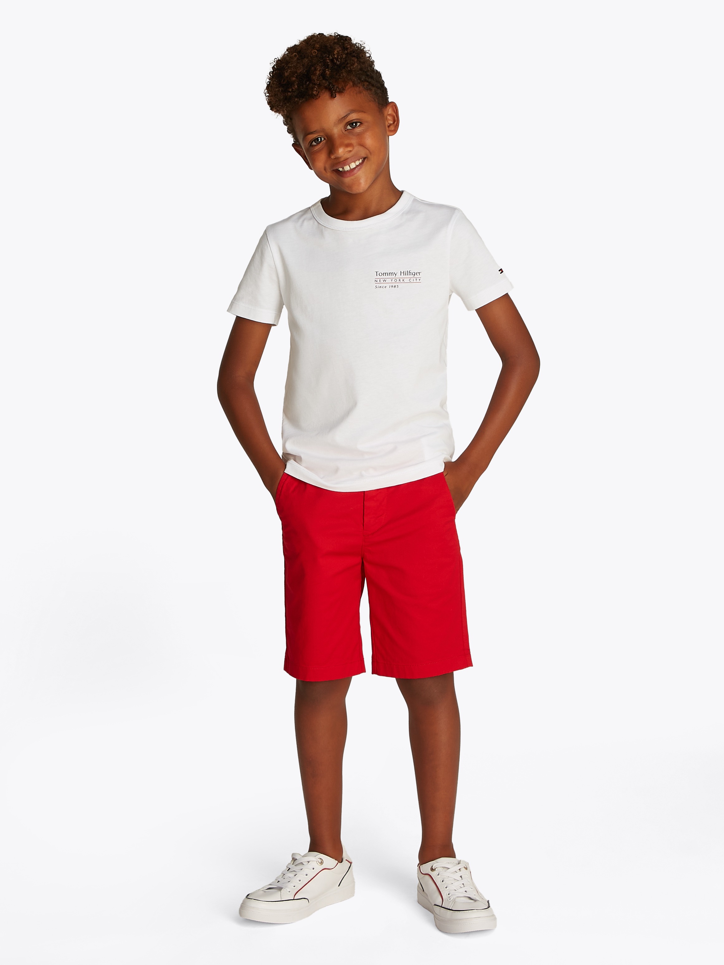 Tommy Hilfiger T-Shirt »FLAG FUN TEE SS«, mit Grafik-Logo