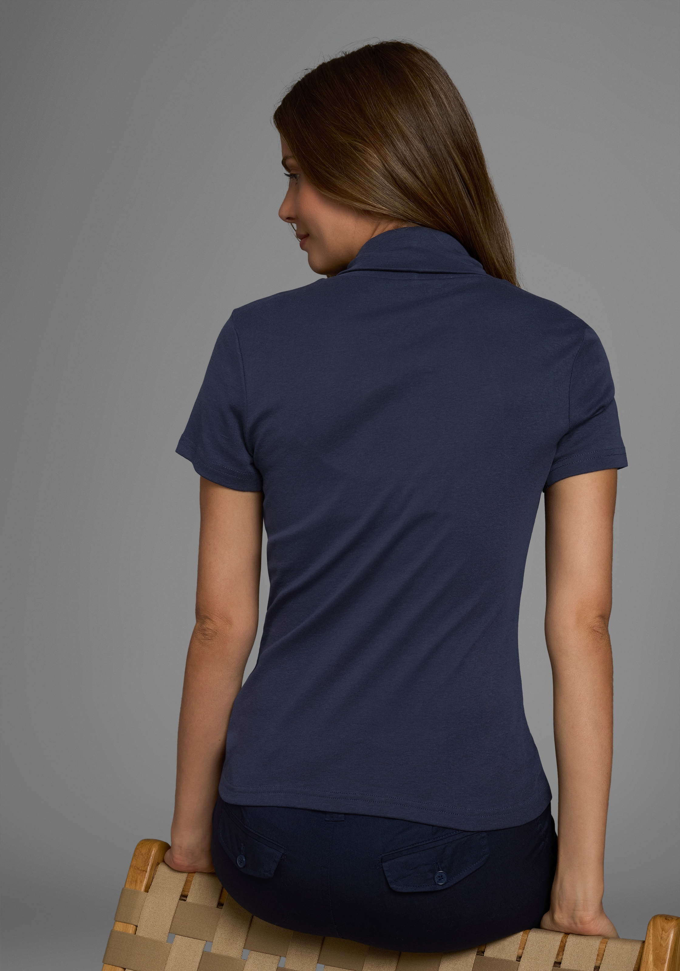Flashlights Rollkragenshirt, figurbetont, Basic-Stil, Rollkragen, aus 100% Baumwolle, elastisch
