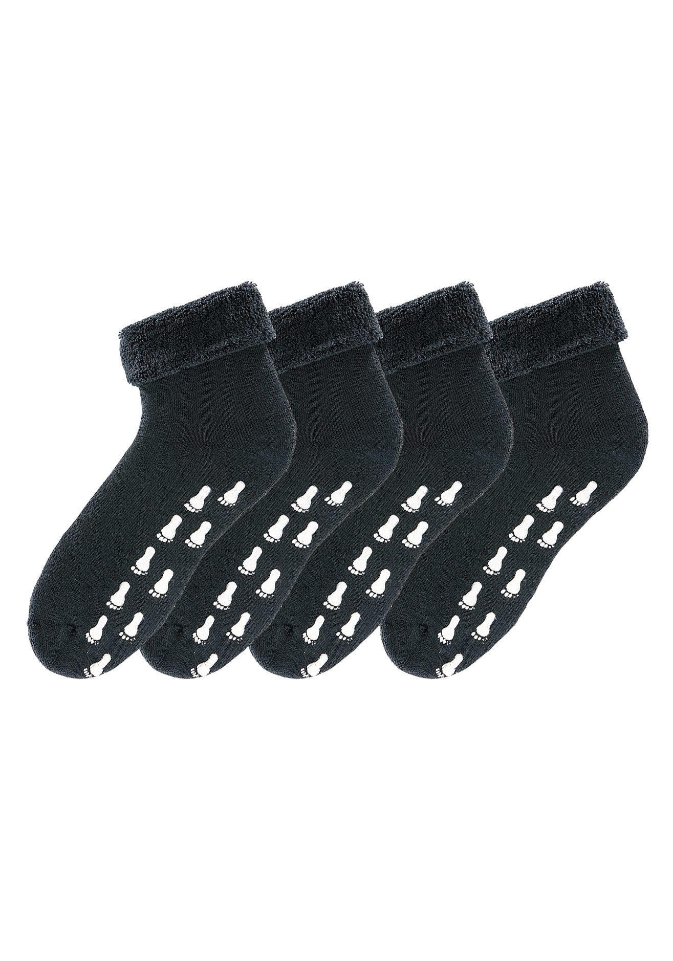 Go in ABS-Socken, (Packung, 4 Paar), mit Antirutschsohle und Vollfrottee