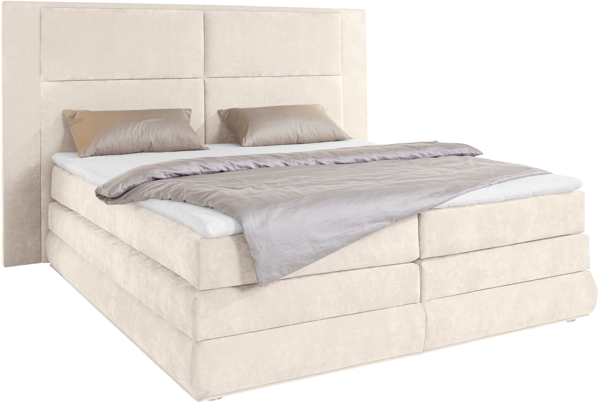 COLLECTION AB Boxspringbett Copenhagen, inklusive Bettkasten und Topper, wahlweise mit LED-Beleuchtung