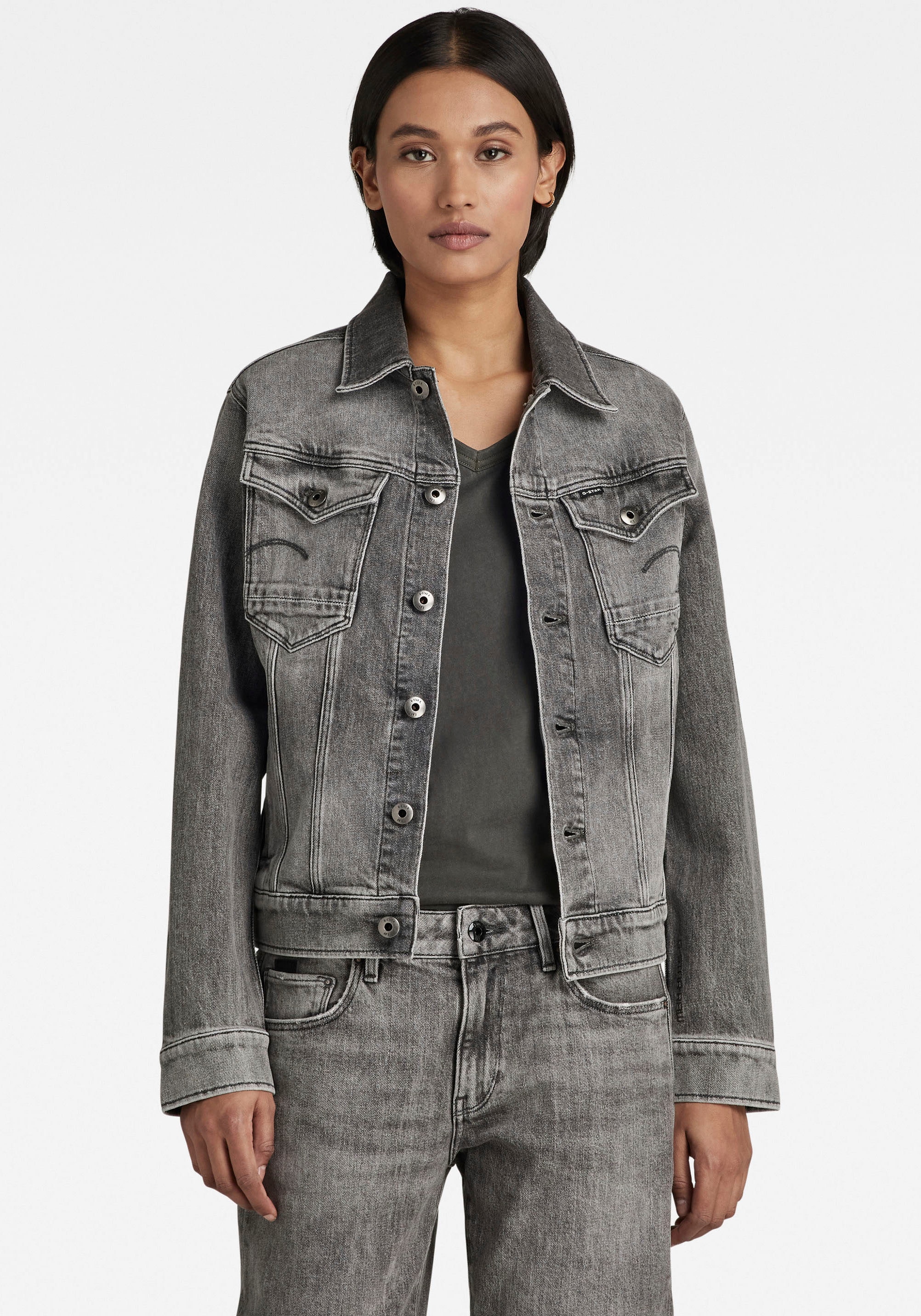 G-Star RAW jacket«, mit mit online Pattentaschen aufgesetzten »Arc Schweiz Jeansjacke Ösenknöpfen Jelmoli-Versand 3D kaufen bei