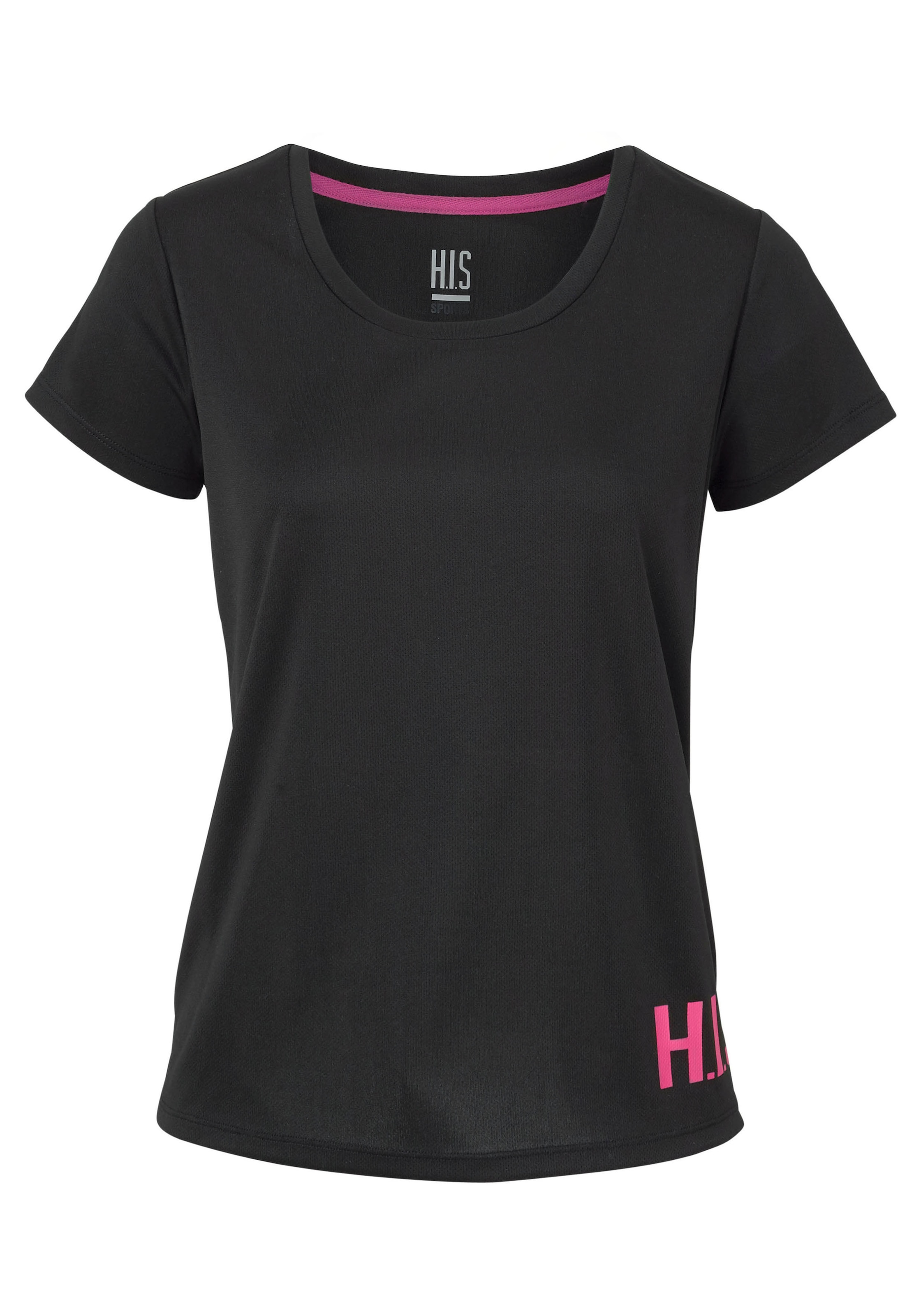 H.I.S Funktionsshirt, (Spar-Set, 2er-Pack), figurbetonter Schnitt, sportlicher Look, mit trendigem Logodruck