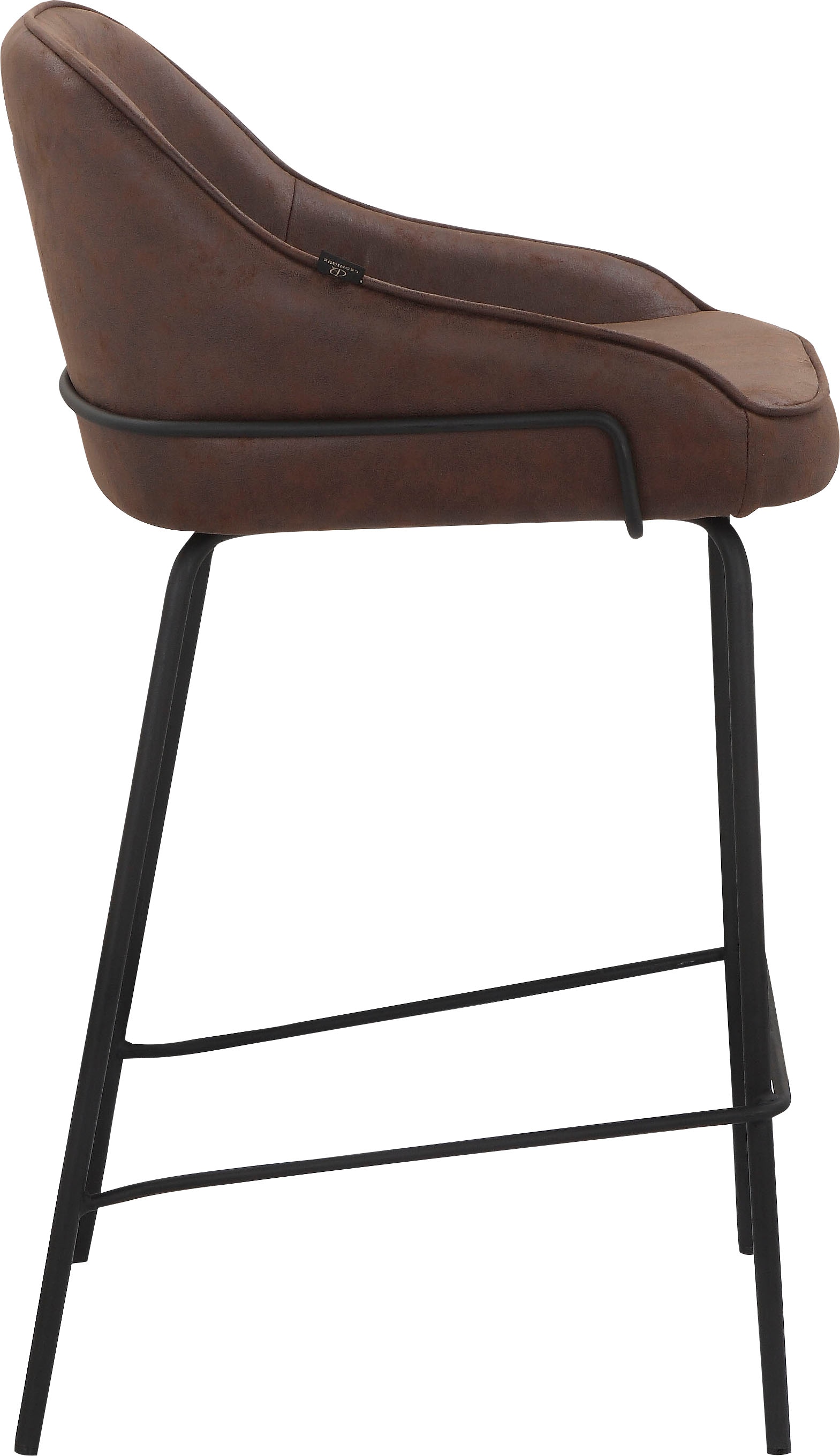 Leonique 4-Fussstuhl »Puant«, 2 St., Luxus-Microfaser, mit Stoff aus Polyester/recyceltem Polyester, Sitzhöhe 65 cm