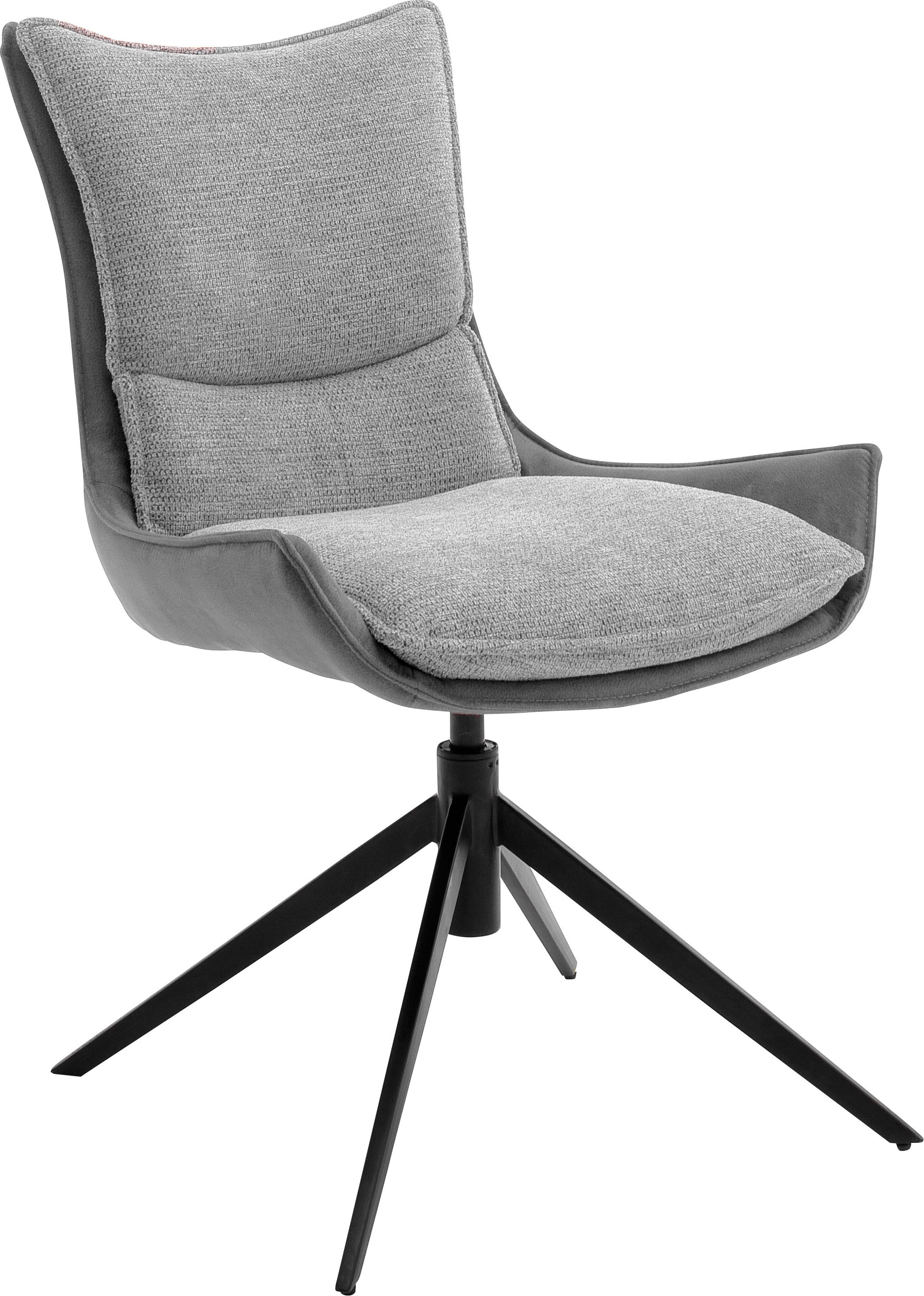 MCA furniture 4-Fussstuhl »Kitami«, (Set), 2 St., Esszimmerstuhl drehbar 360° mit Nivellierung, Stoffbezug, bis 120 kg