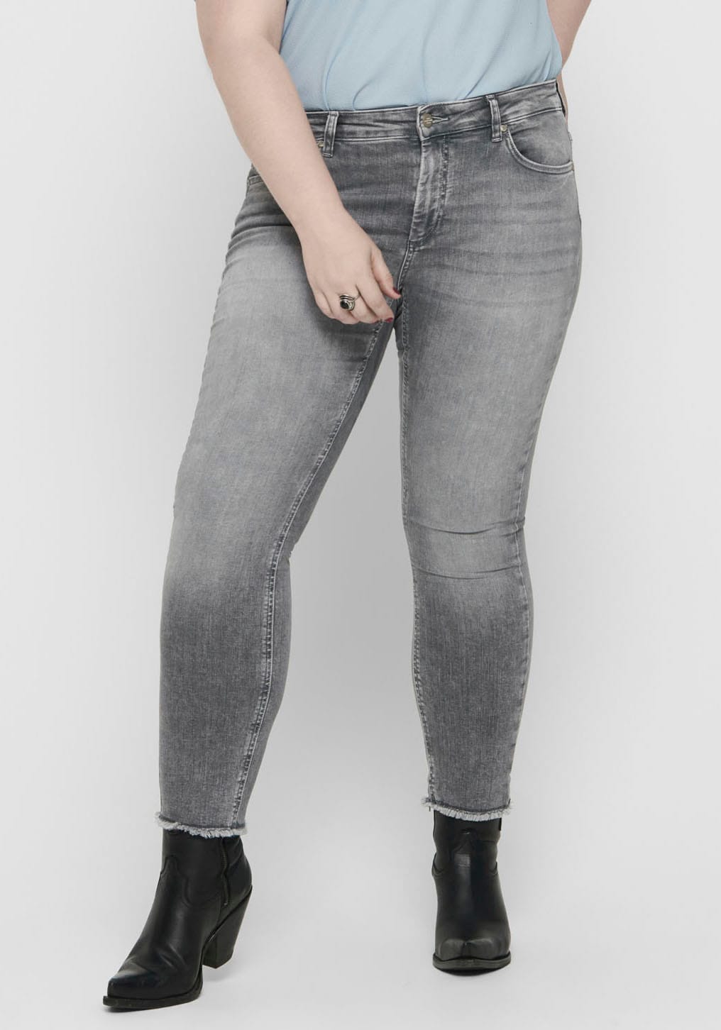Skinny-fit-Jeans »CARWILLY REG SK ANK JNS«, in washed-out Optik