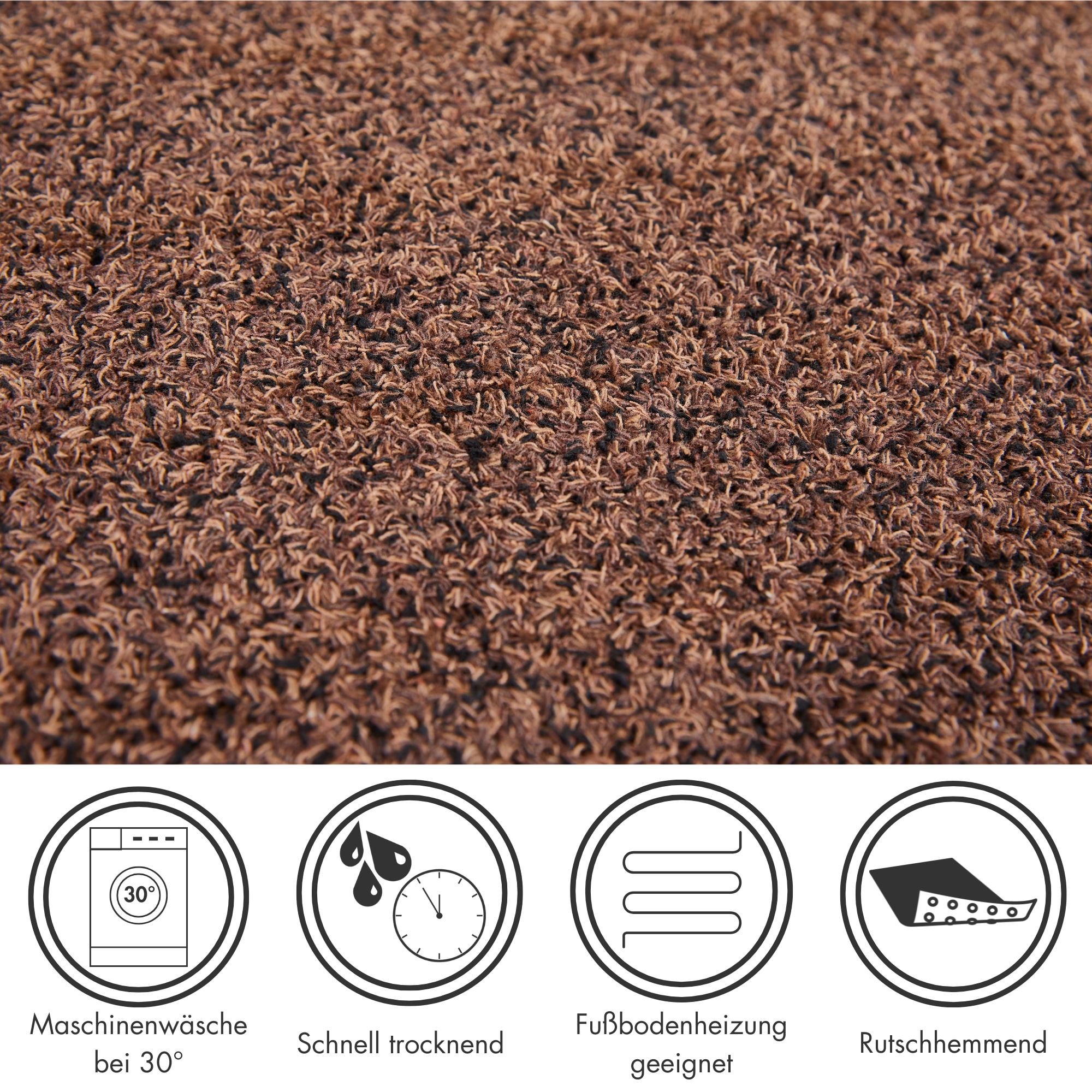 my home Fussmatte »Sydney, Made in Netherlands«, rechteckig, 6 mm Höhe, Schmutzfangmatte, melierte Optik, rutschhemmend, für In- und Outdoor