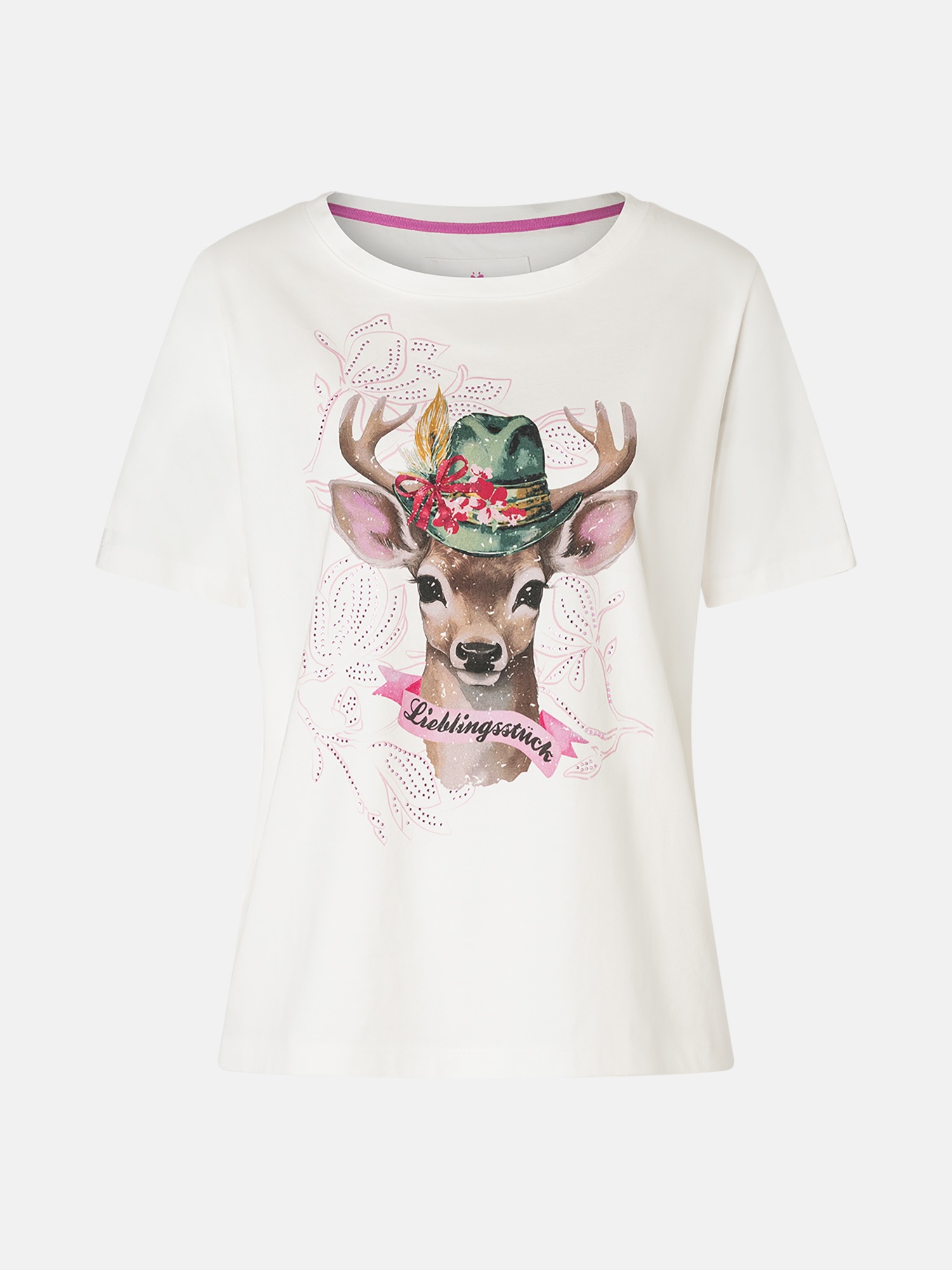 Lieblingsstück Print-Shirt »Cara«, in Rundhalsform mit Hotfix Frontmotiv