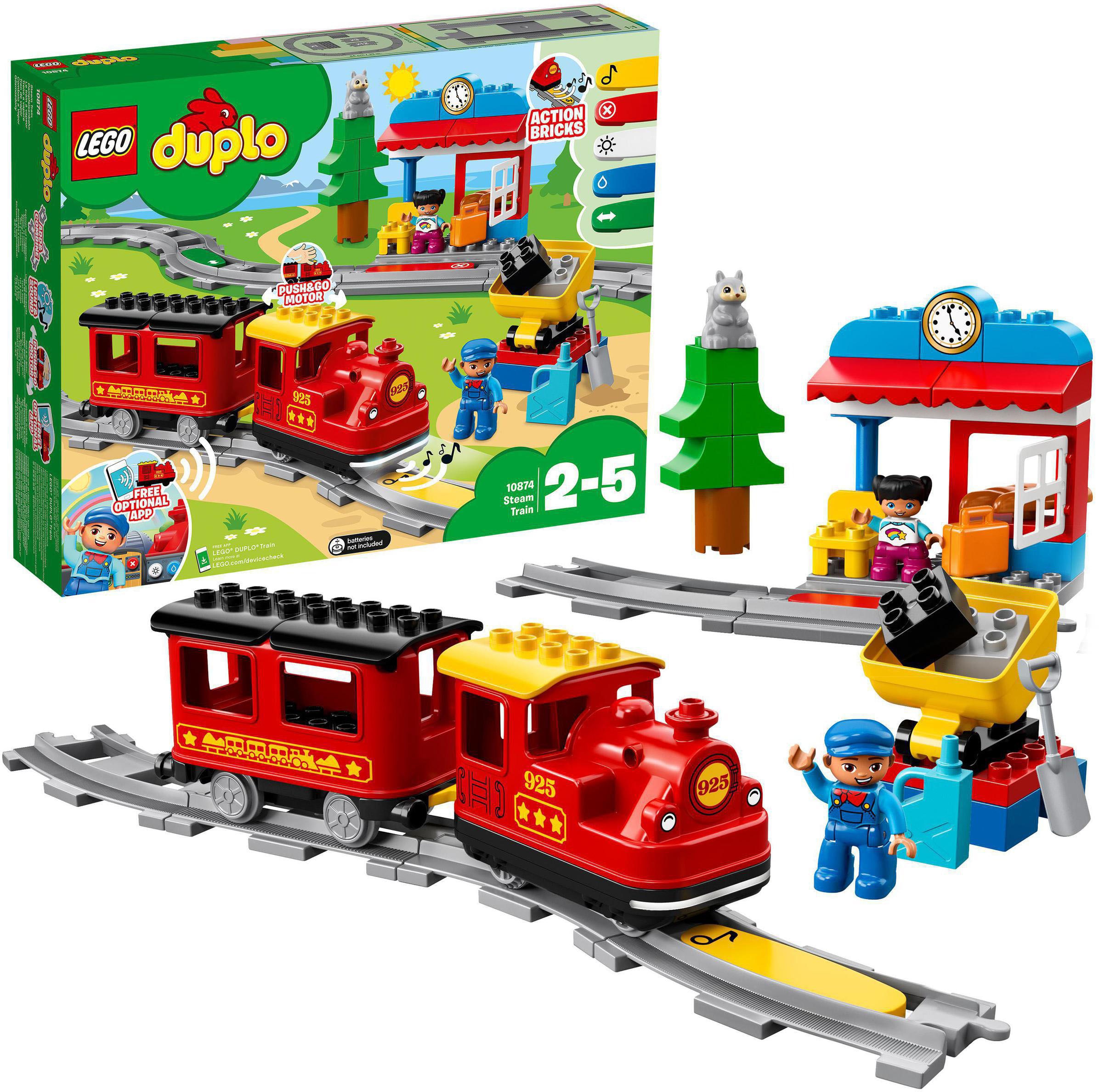 Konstruktionsspielsteine »Dampfeisenbahn (10874), LEGO® DUPLO® Town«, (59 St.)