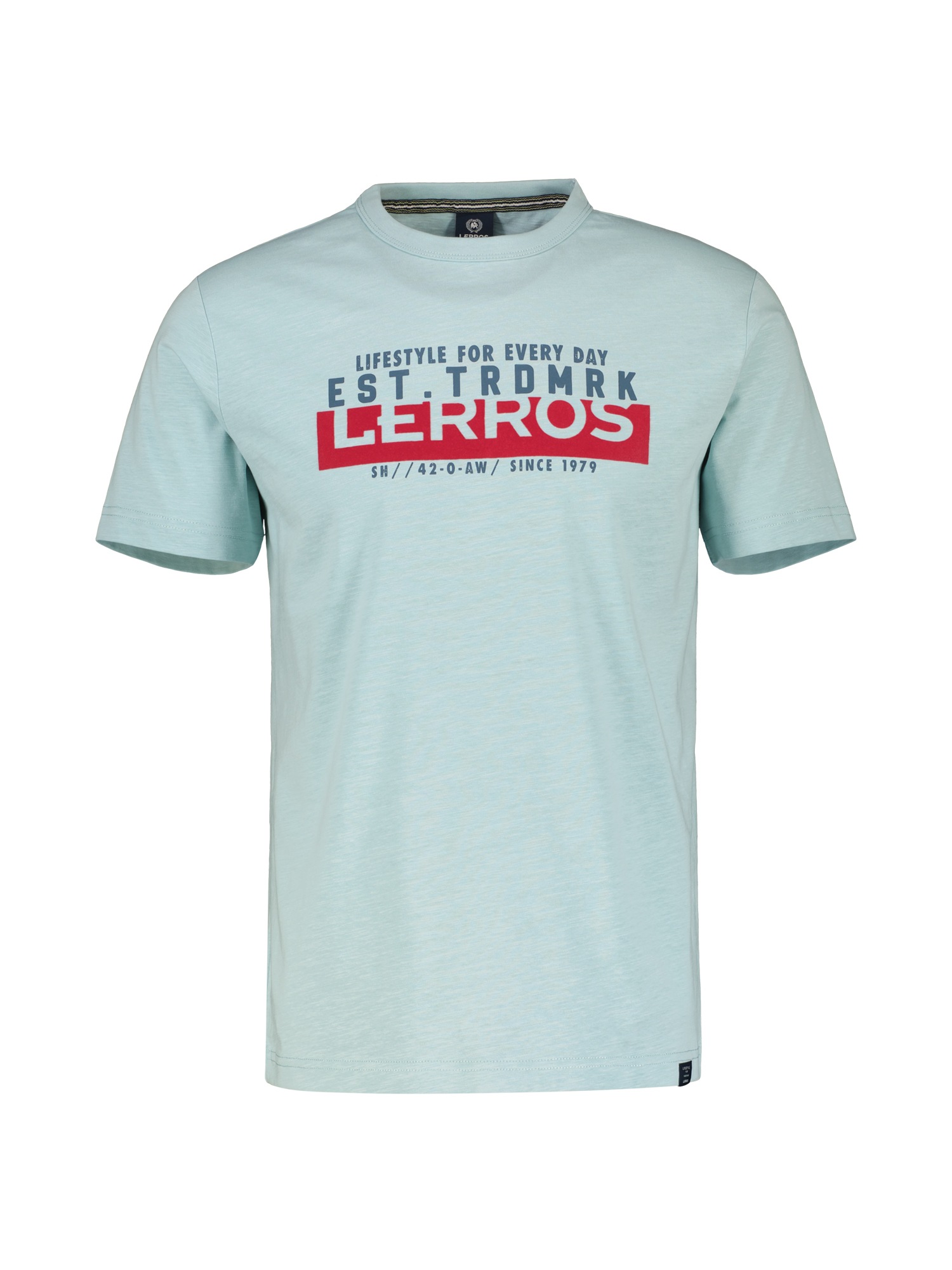 LERROS T-Shirt »LERROS T-Shirt mit Brustprint, unifarben«