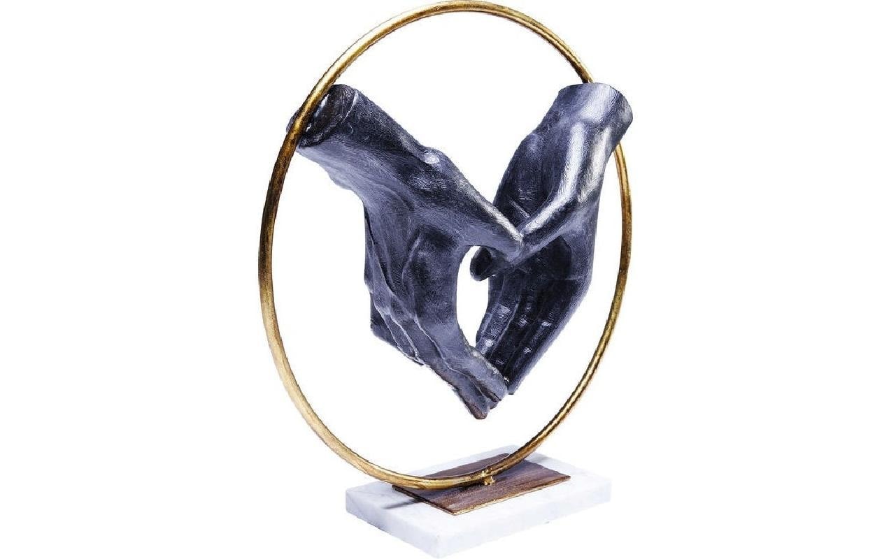 Kare Design Dekofigur »Elements Heart Hand, Polyresin, Marmor«