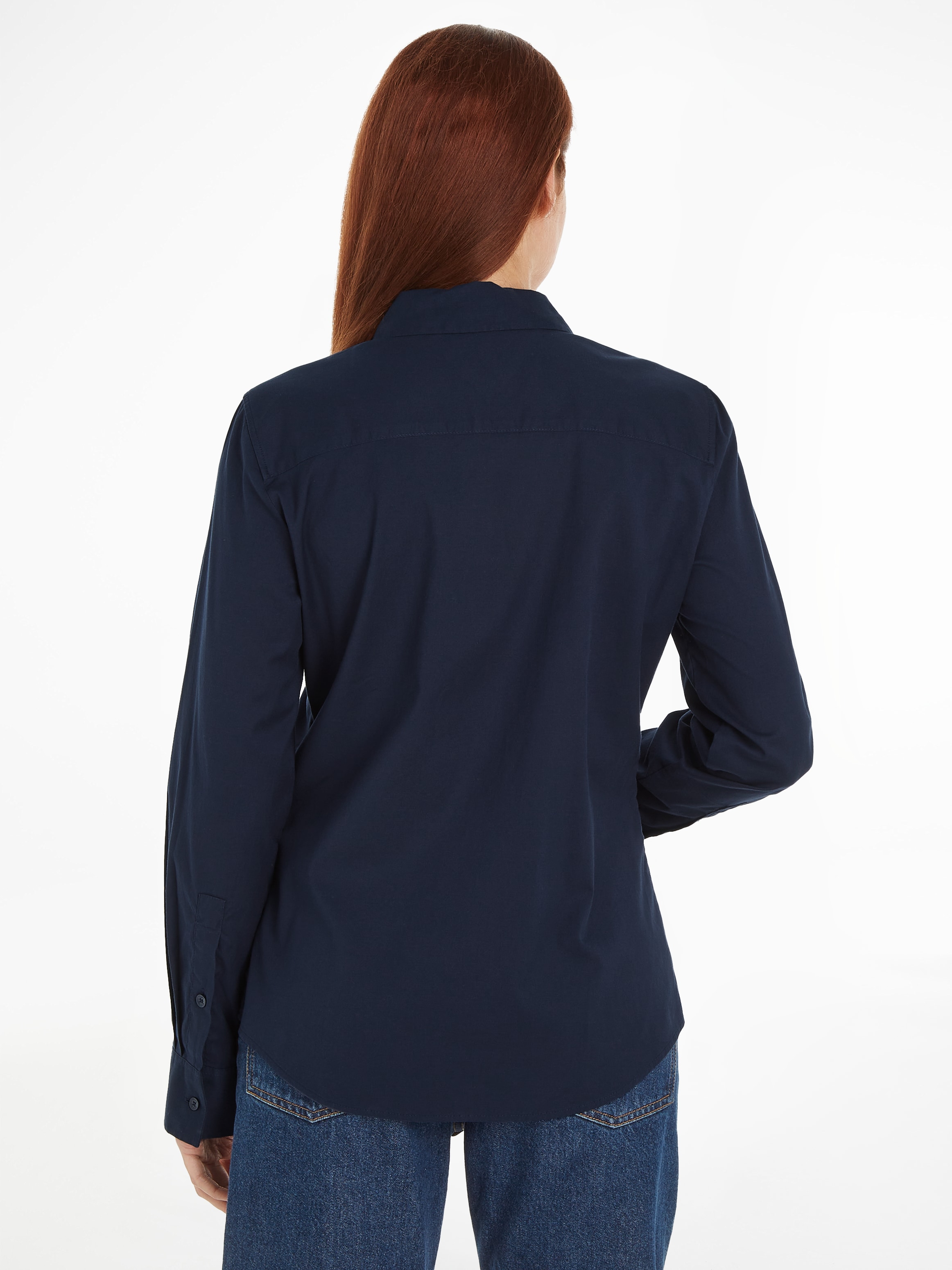 Tommy Hilfiger Hemdbluse »STRETCH OXFORD REGULAR SHIRT«, mit Logostickerei