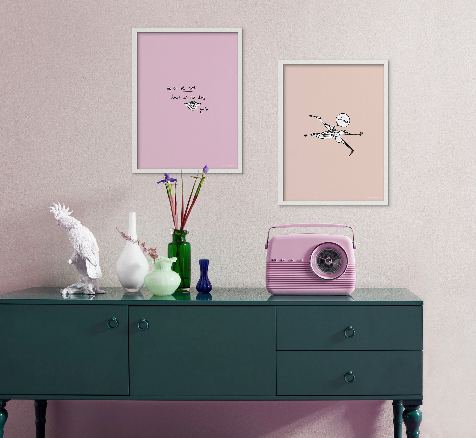 Komar Bild »Star Wars Pew Pew«, Disney, (1 St.), Wandbild zur Dekoration im Kinderzimmer - ohne Rahmen
