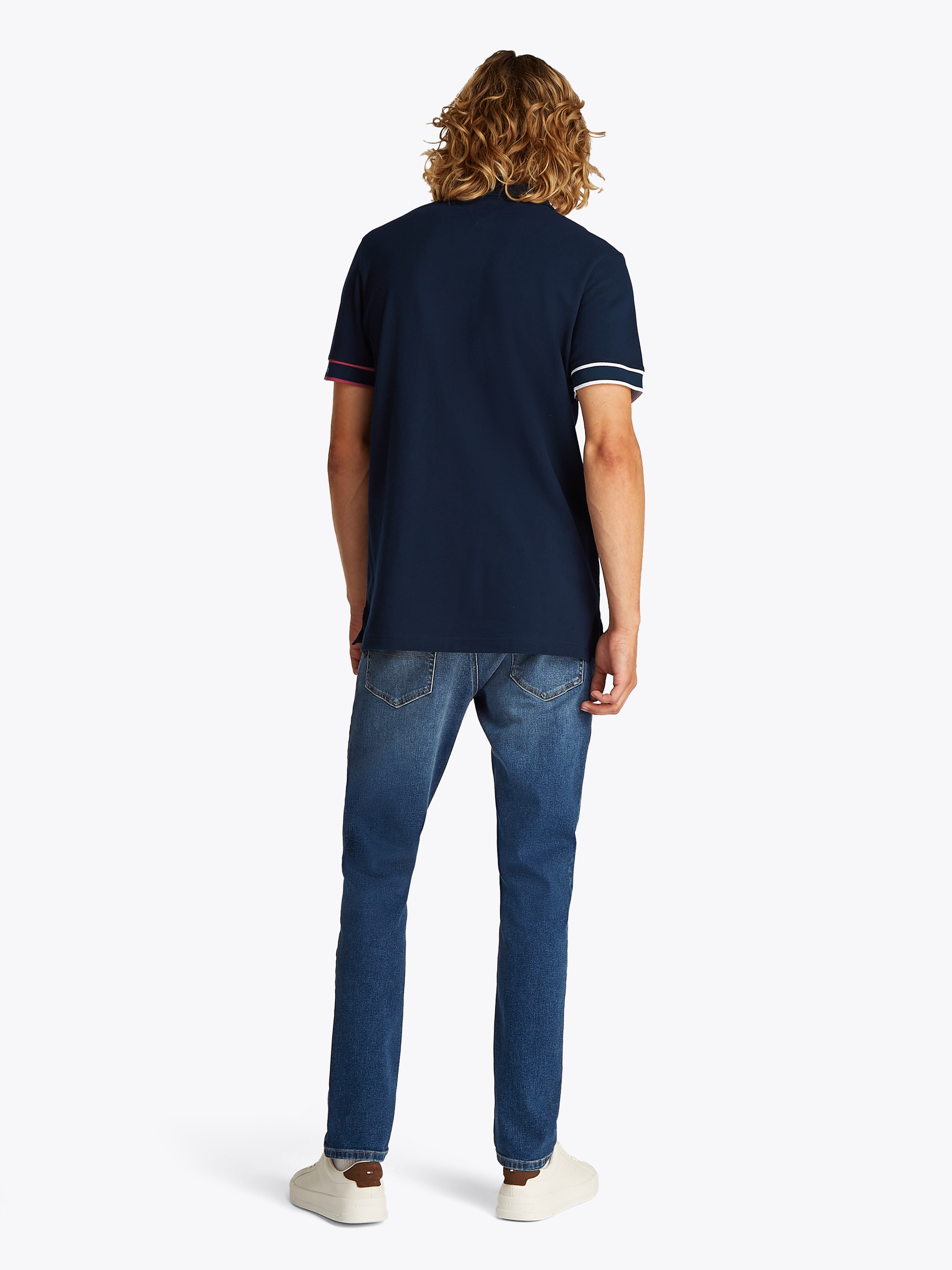 Tommy Jeans Plus Poloshirt »TJM SLIM FLAG CUFF POLO EXT«, Grosse Grössen