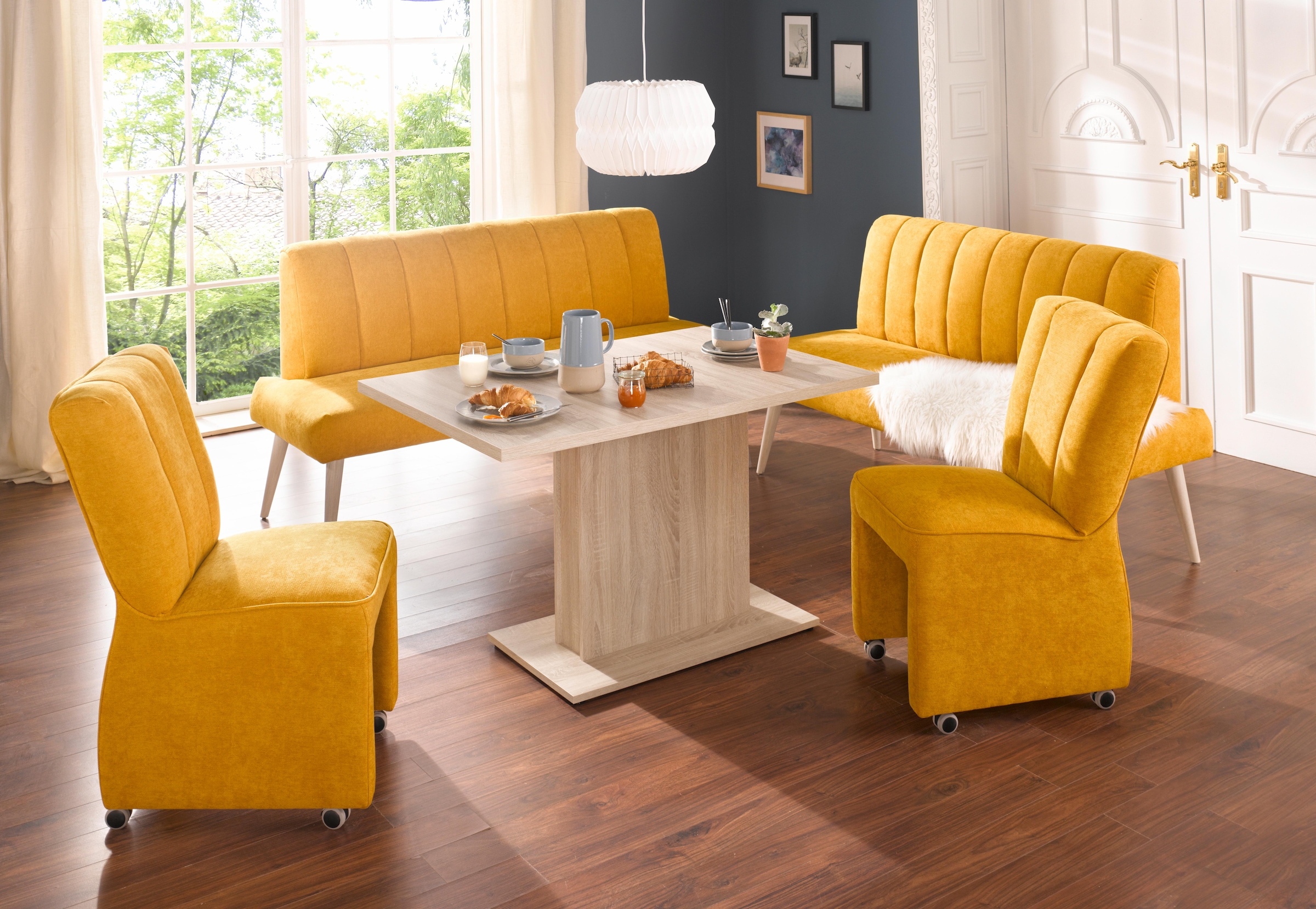 exxpo - sofa fashion Sessel »Costa, Loungesessel, Hochlehnsessel, auf Rollen, Komfortsitzhöhe 53cm«, kompakt und bequem, Breite 52 cm