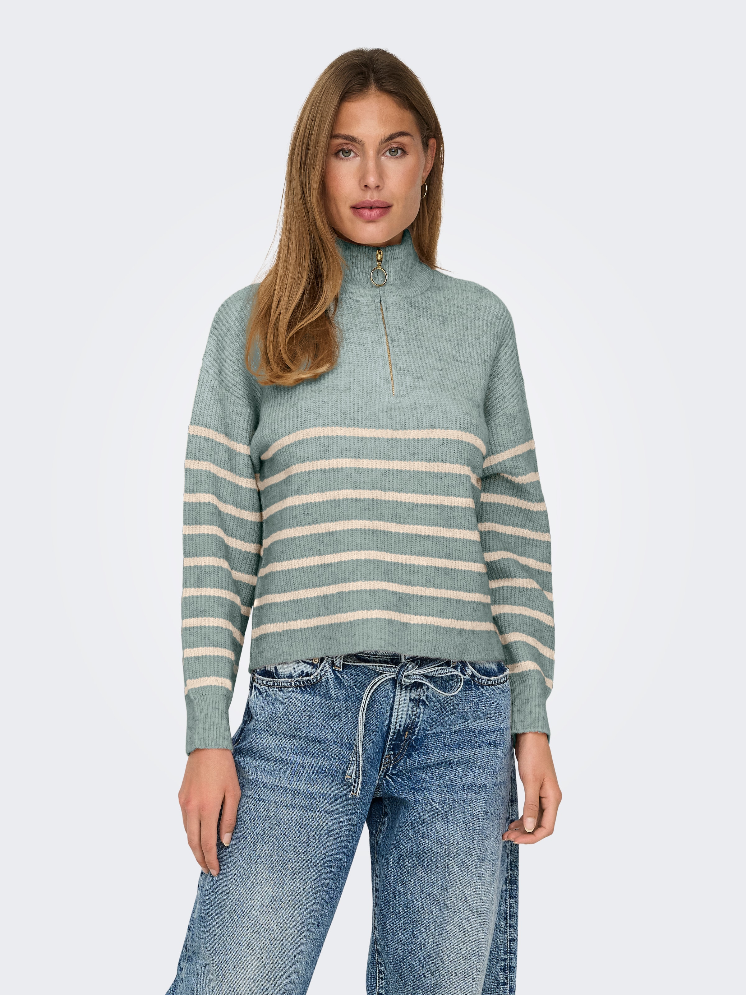 ONLY Strickpullover »ONLTOKYO L/S ZIP PULLOVER KNT NOOS«