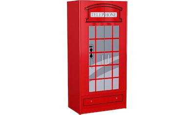 Vipack Kinderkleiderschrank »London«, Schrank im Look einer Londoner Telefonzelle mit... kaufen