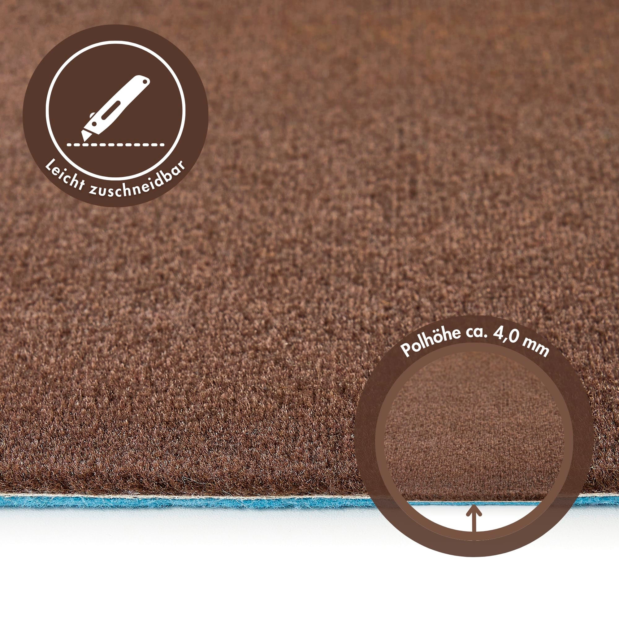 Andiamo Teppichboden »Kira, Velours, Made in Belgium«, rechteckig, 8 mm Höhe, Uni Farben, Breite 400 cm, strapazierfähig, pflegeleicht, Wohnzimmer