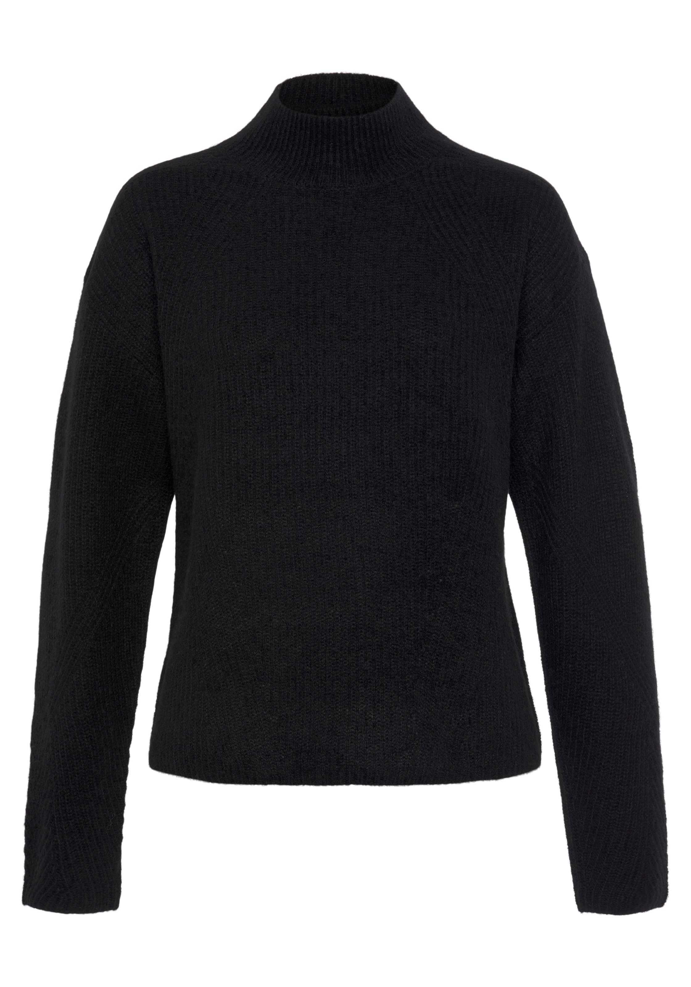 BOSS ORANGE Strickpullover »Fagda Premium Damenmode«, mit geripptem Stehkragen