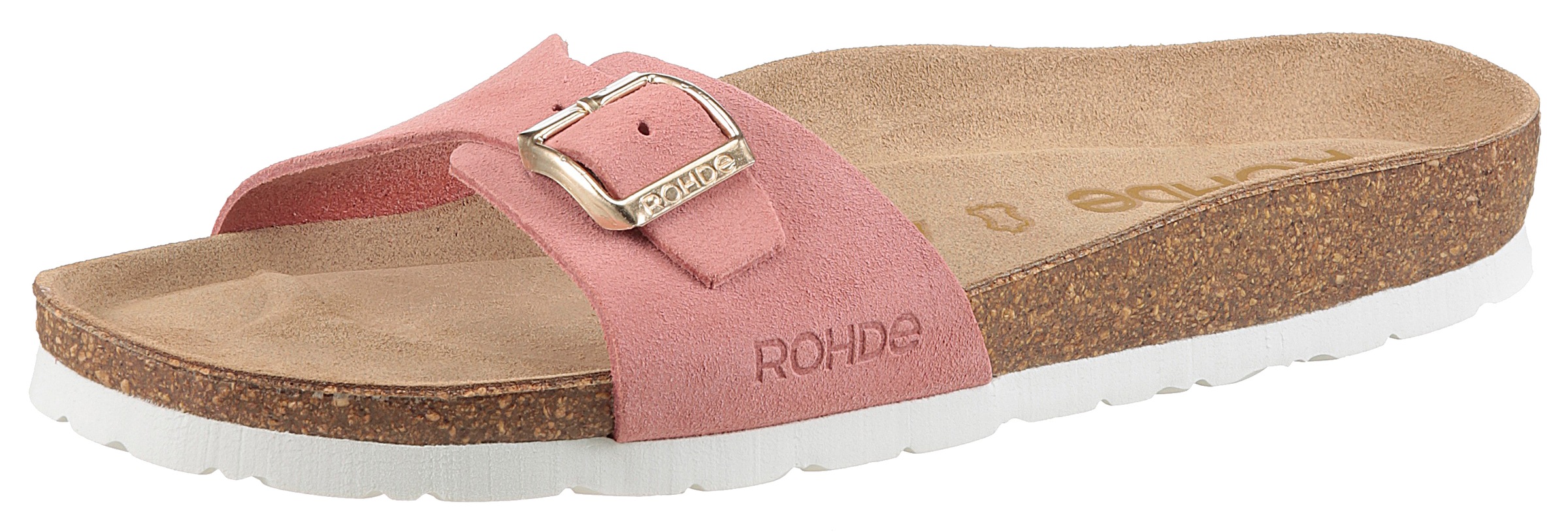Rohde Pantolette , Keilabsatz, Sommerschuh, Schlappen mit vorgeformtem Softfussbett