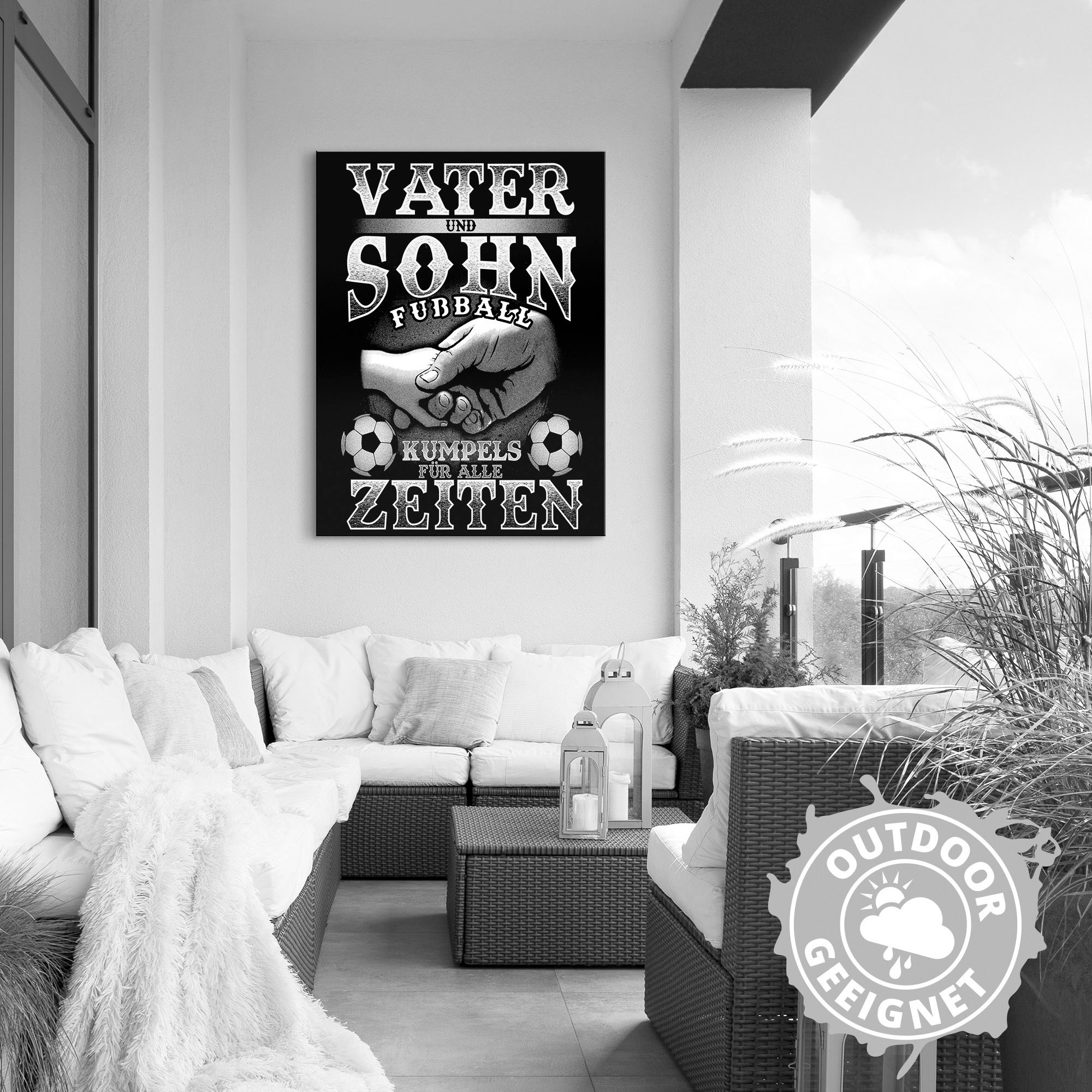 Artland Wandbild »Vater und Sohn Fussball Kumpels«, Sprüche & Texte, (1 St.), als Alubild, Outdoorbild, Poster in verschied. Grössen