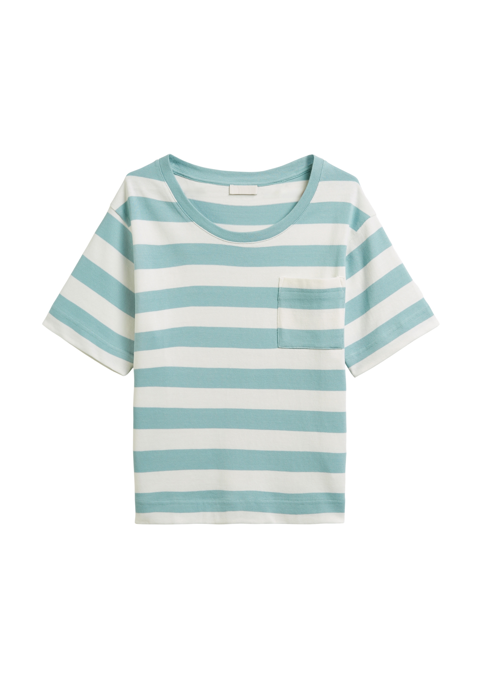 Marc O'Polo T-Shirt, seitliche Schlitze, geringelt
