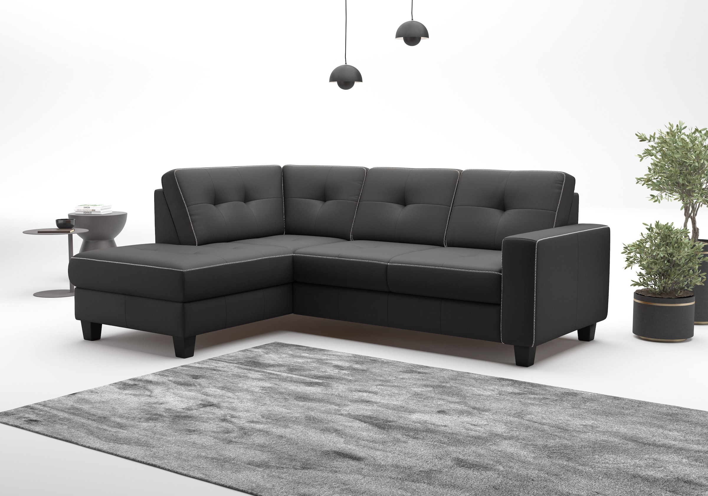 Home affaire Ecksofa "Varese" wahlweise mit Bettfunktion und Bettkasten