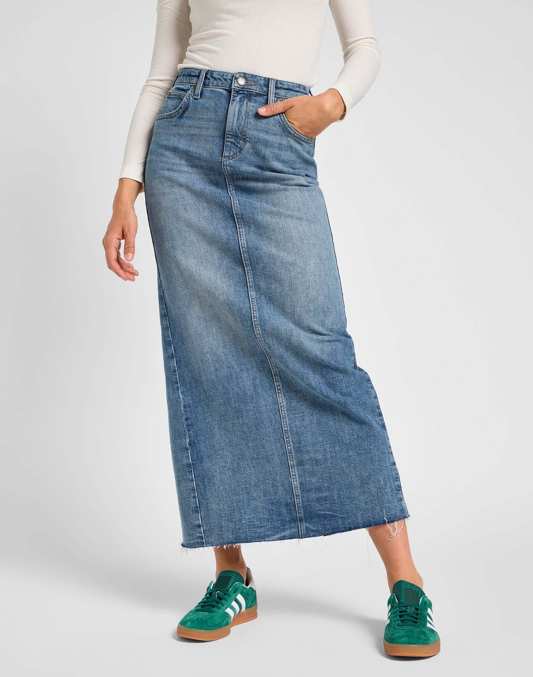 Jeansrock »LEE Jeansrock Back Slit Maxi Skirt«