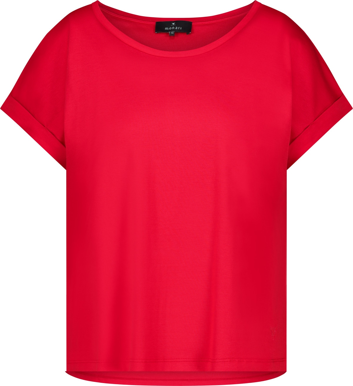Monari Rundhalsshirt, mit Ärmelaufschlag