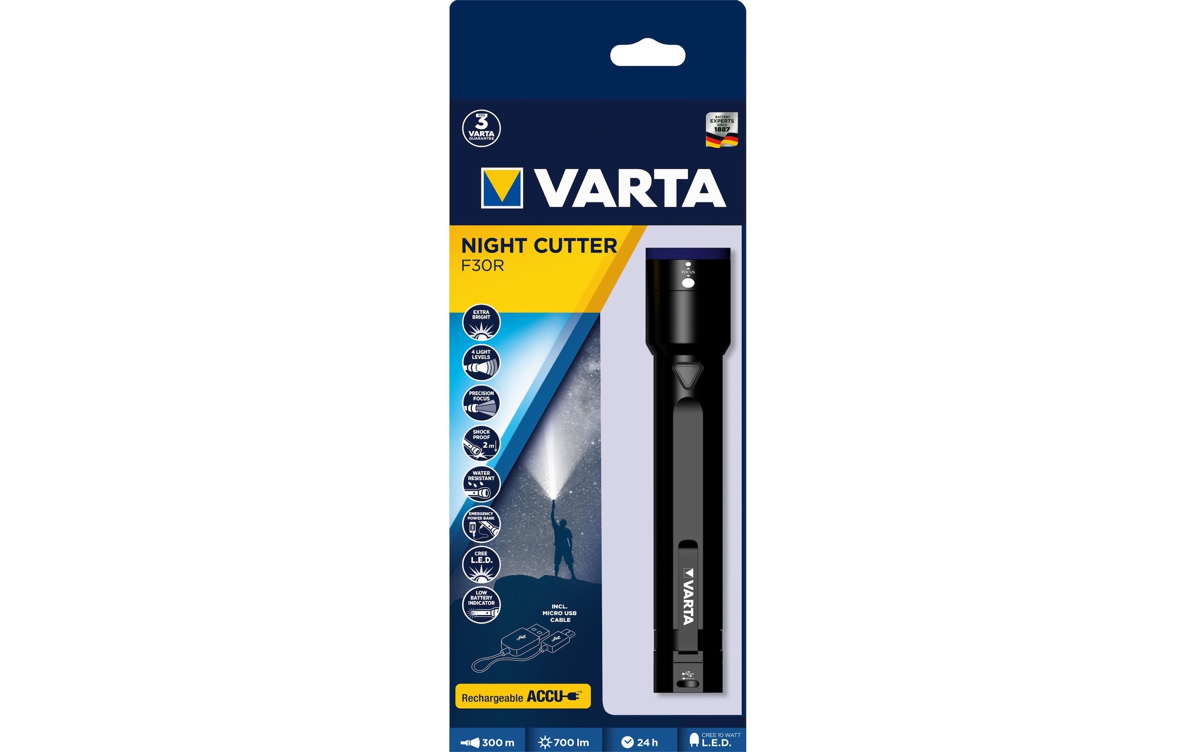 VARTA LED Taschenlampe »F30R«