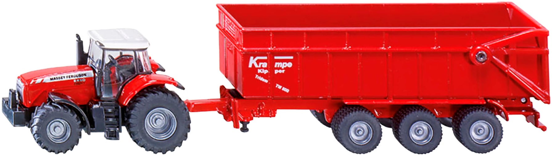 Siku Spielzeug-Traktor "Massey Ferguson Traktor mit Kipper (1844)"