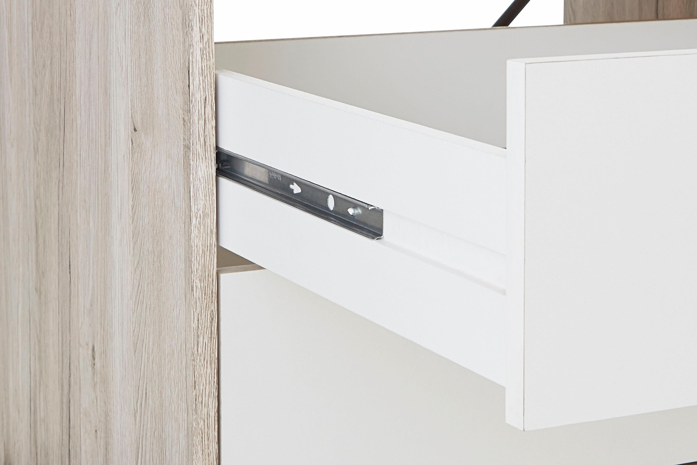 FORTE Kleiderschrank »Jupiter, Made in Europe, mit Schubladen«, (Masse (T/H): 60/200 cm), Stauraum, 2 Breiten, 4 Farben, Schubladen, variable Einlegeböden