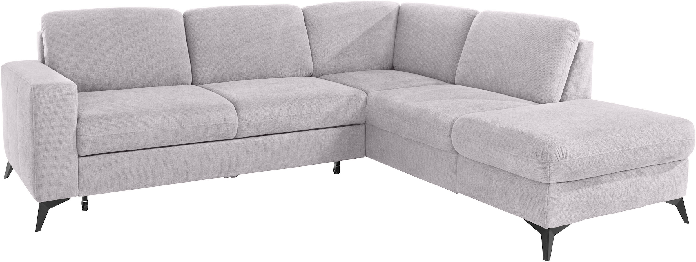 Places of Style Ecksofa »Lolland L-Form«, Wahlweise mit Bettfunktion und Stauraum, auch mit abwischbarem Bezug